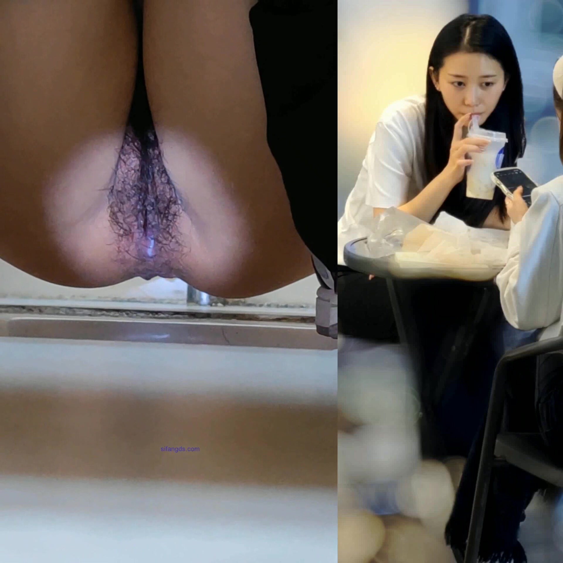 6月最新流出頂級廁拍新系列前拍高顏值女神尿尿高畫質特寫開著閃光燈補光(4)一箭雙鵰閨蜜兩個逼