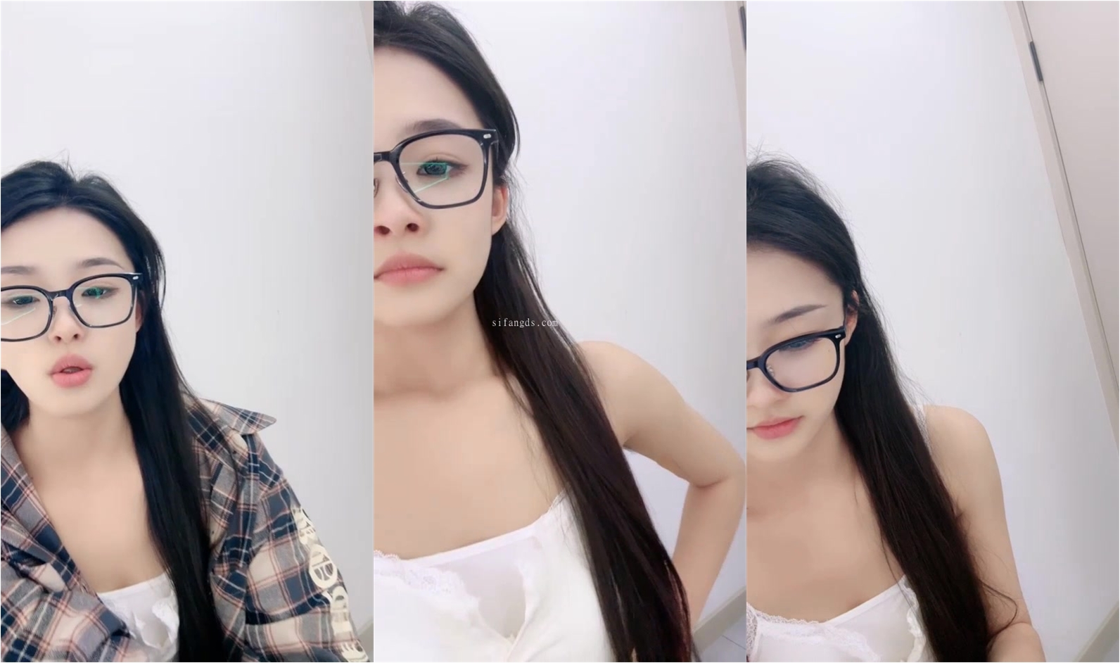 【米奇女孩】最新新人！甜美的眼鏡騷妹極品粉穴，人瘦胸大，說話嗲嗲的惹人疼，被大哥們寵愛刺激得全脫了掰 (2)