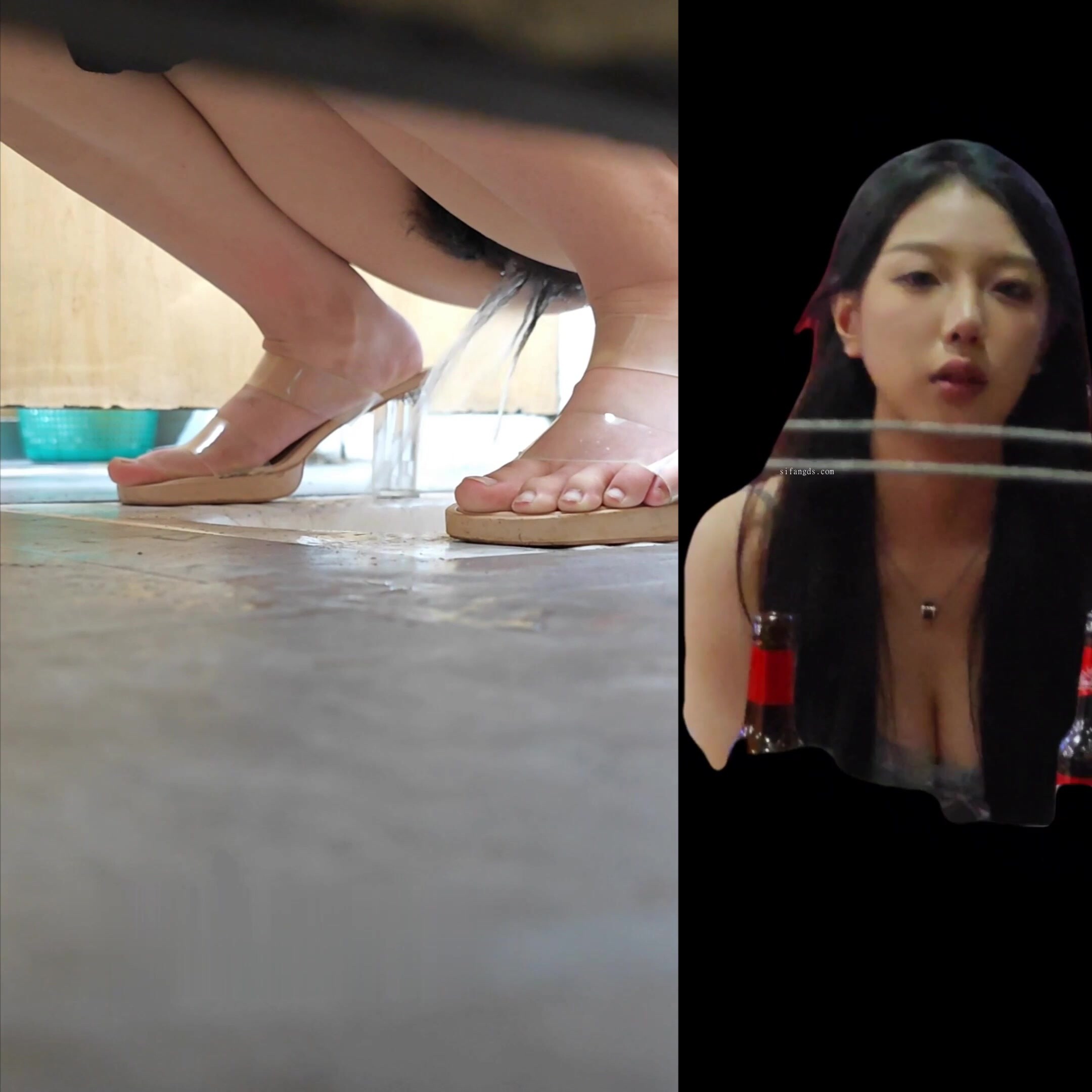酒吧女廁雙鏡頭偷拍喝多的美女尿的又猛又急 (3)