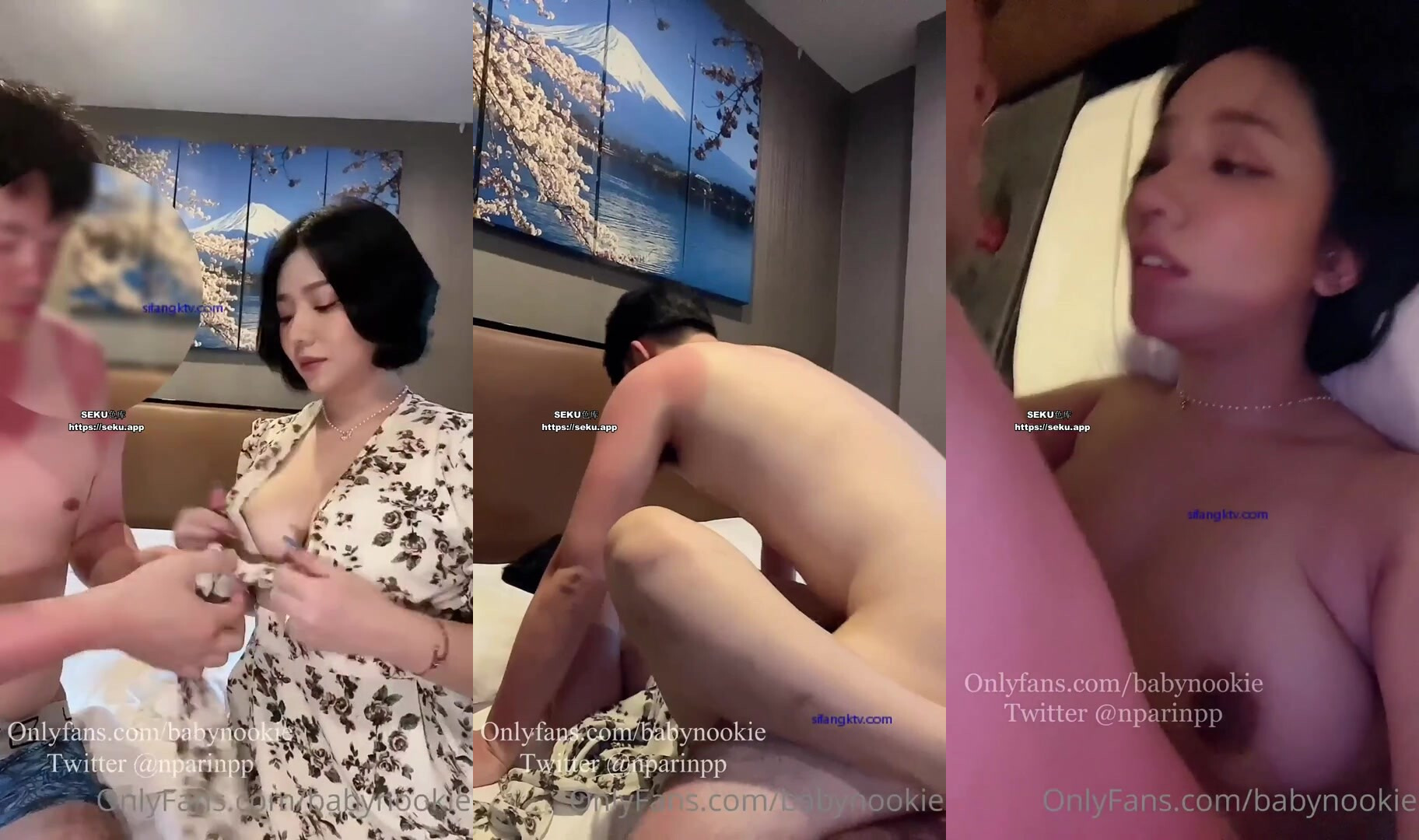 萬人線上追蹤互動女神洩密！推特OF極品大奶網紅nparinpp福利私拍，露出道具自嗨啪啪，形象全無非常反差 (4)