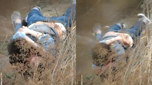 網曝不雅門事件，西安桃花潭公園兩學生情侶荒草掩護席地野戰， 幹完用紙巾擦一擦