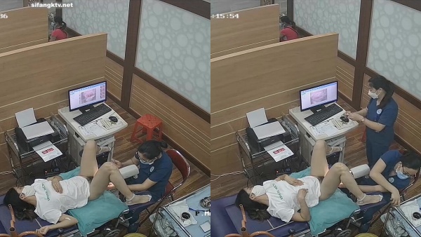 《婦產科監控破解》多位美女少婦張開大腿讓醫生又摳又摸檢查陰道 (2)