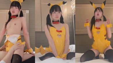 極品反差蘿莉 yurinslittlepeach 最新拍攝福利 cos比卡丘獸被主人調教玩弄 真幼態少女被無套抽插
