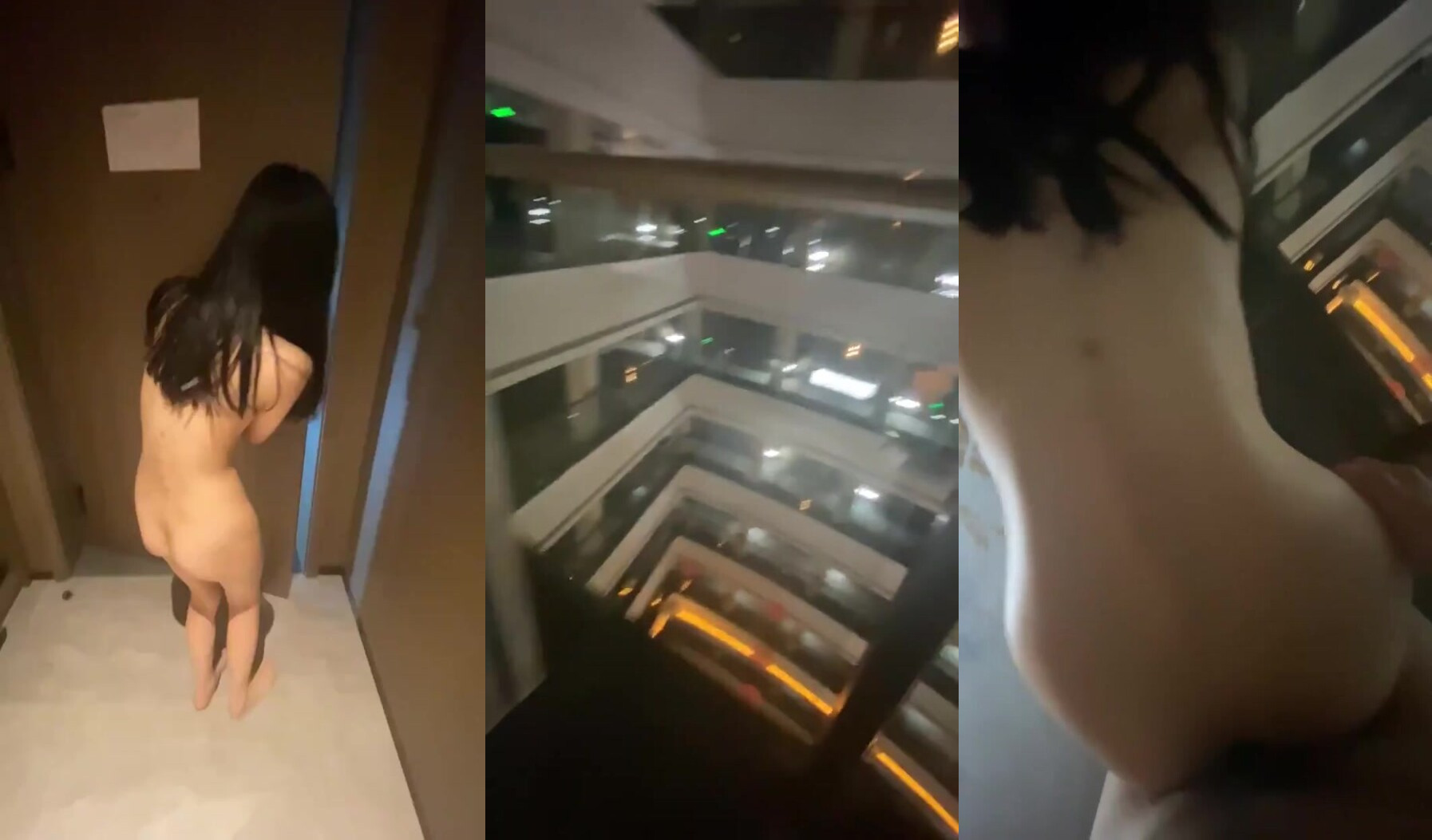 吃瓜：情侶玩點刺激的，在酒店走廊做愛！