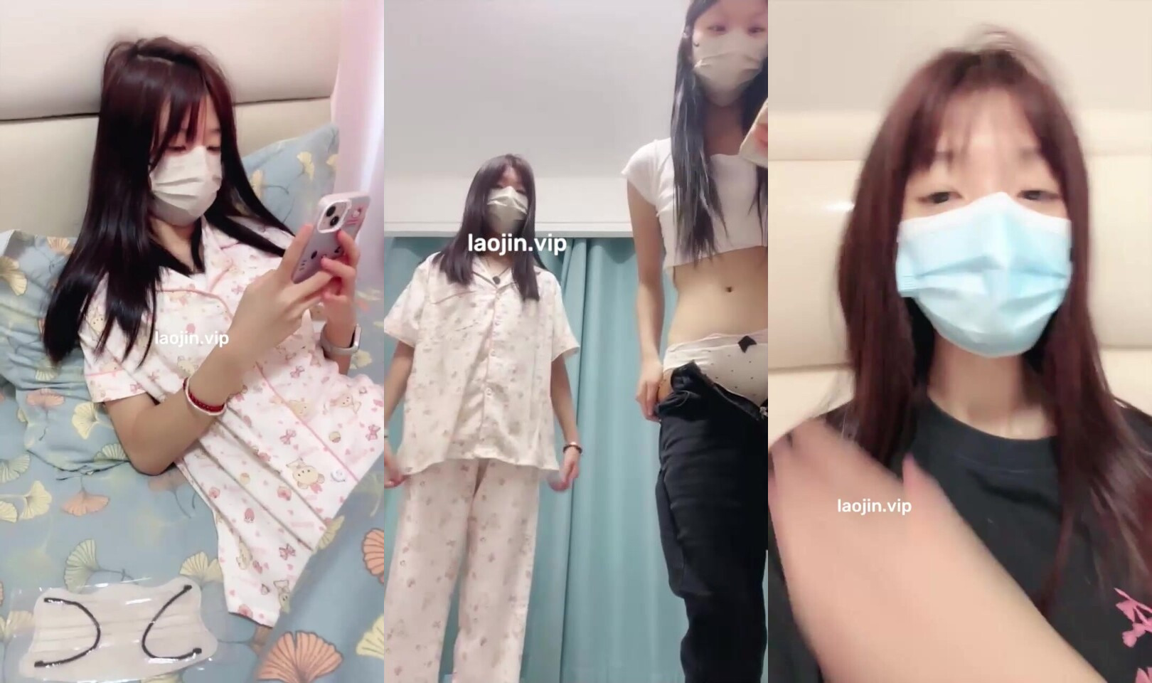 真實女學生【靦腆女孩】無套啪啪，完美露臉，B上很乾淨，兩個白虎，雪白的蜜桃臀被插個不停 (2)