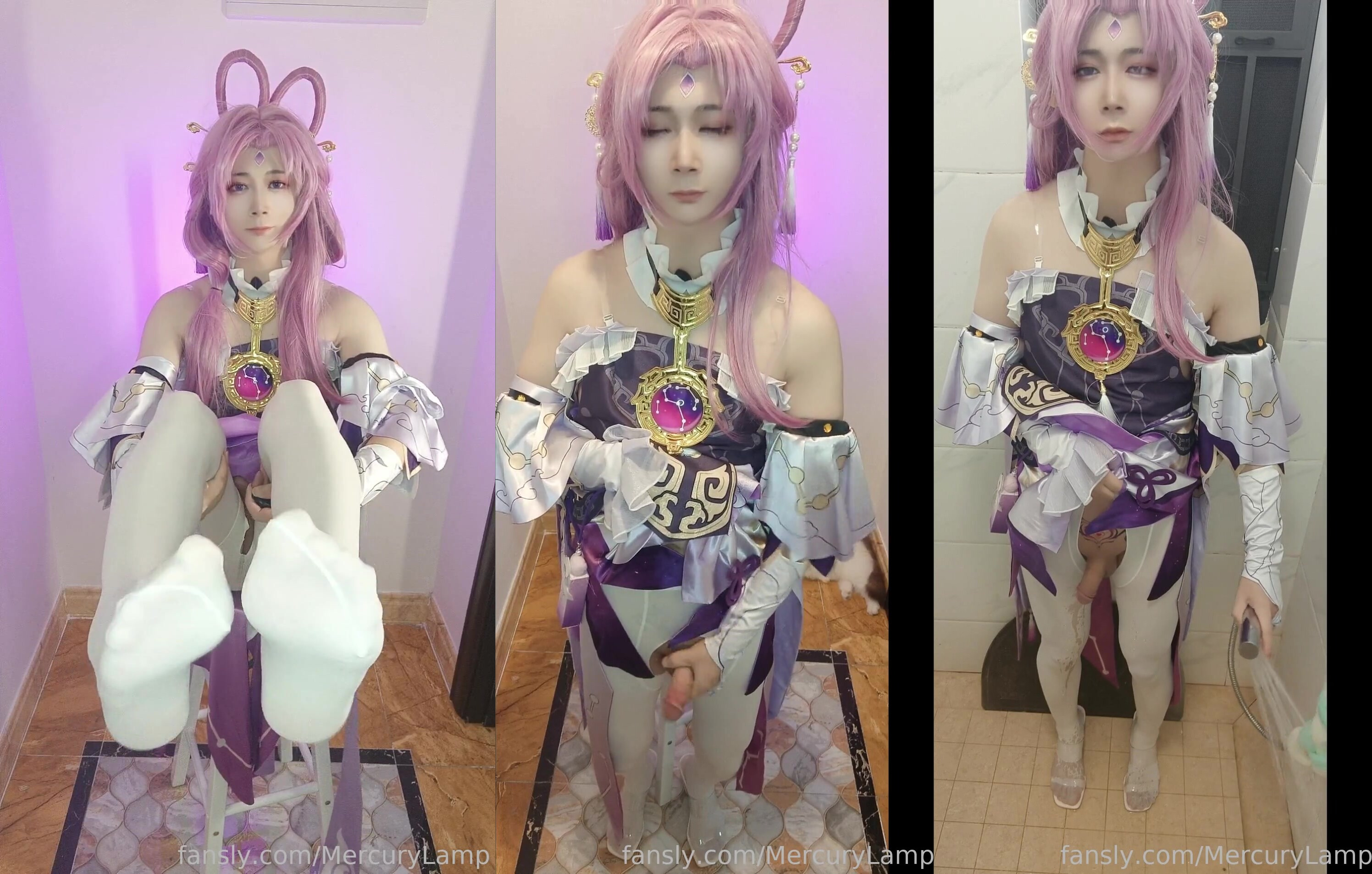 【推特】極品偽娘『水銀燈』超清無水會員訂閱2 完美COS各類二次元約啪被操到淫語不斷 (3)