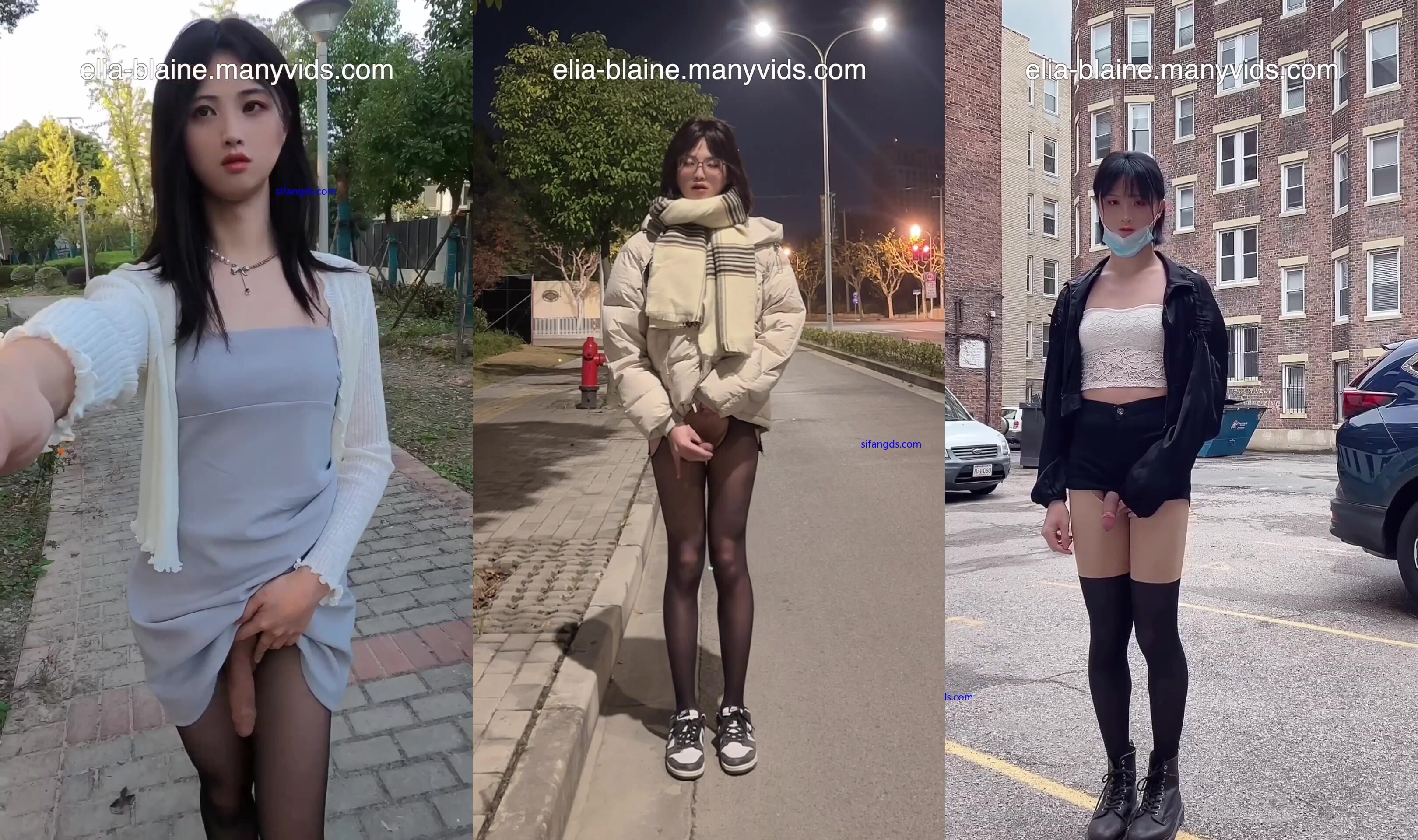 售價百元美金極品偽娘『CDxiaoxun改名EliaBlaine 』戶外露出玩射第1季 (12)