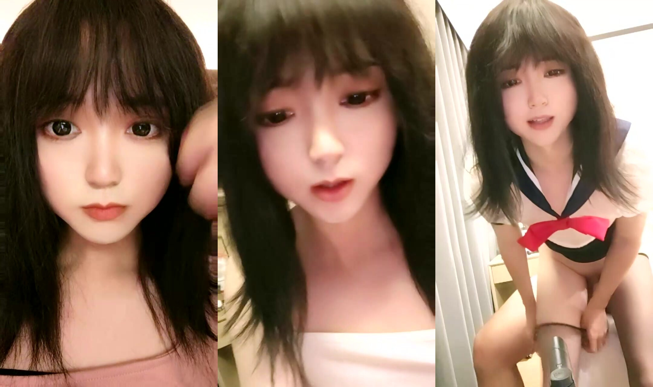 國產極品偽娘CD小安長得一副蘿莉樣的小安，被肥胖金主包養，直播狂幹根本停不下來一