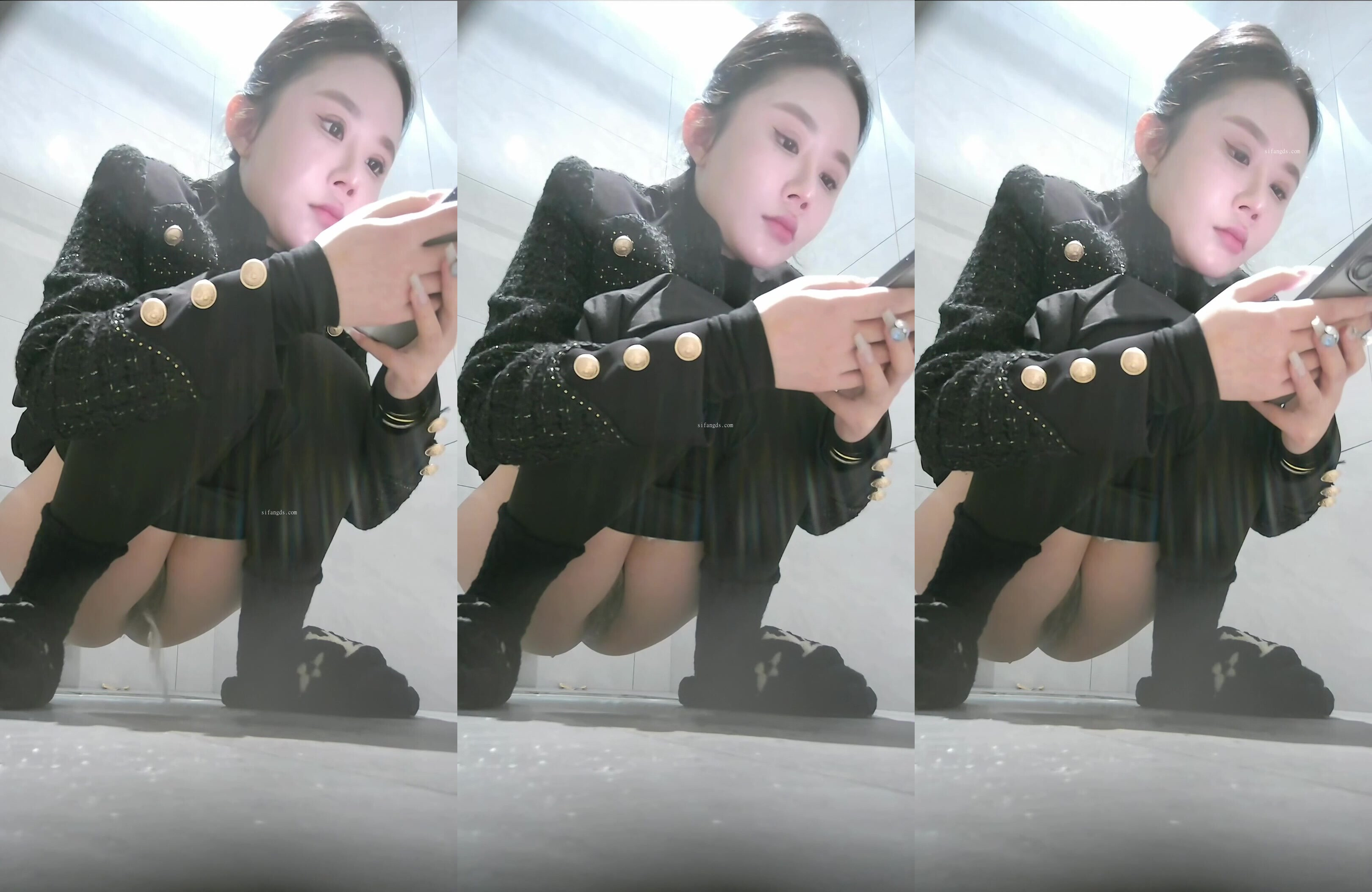 五月最新流出新系列KTV女廁多角度偷拍小姐尿尿短髮靚妹的極品無毛白虎逼 (4)