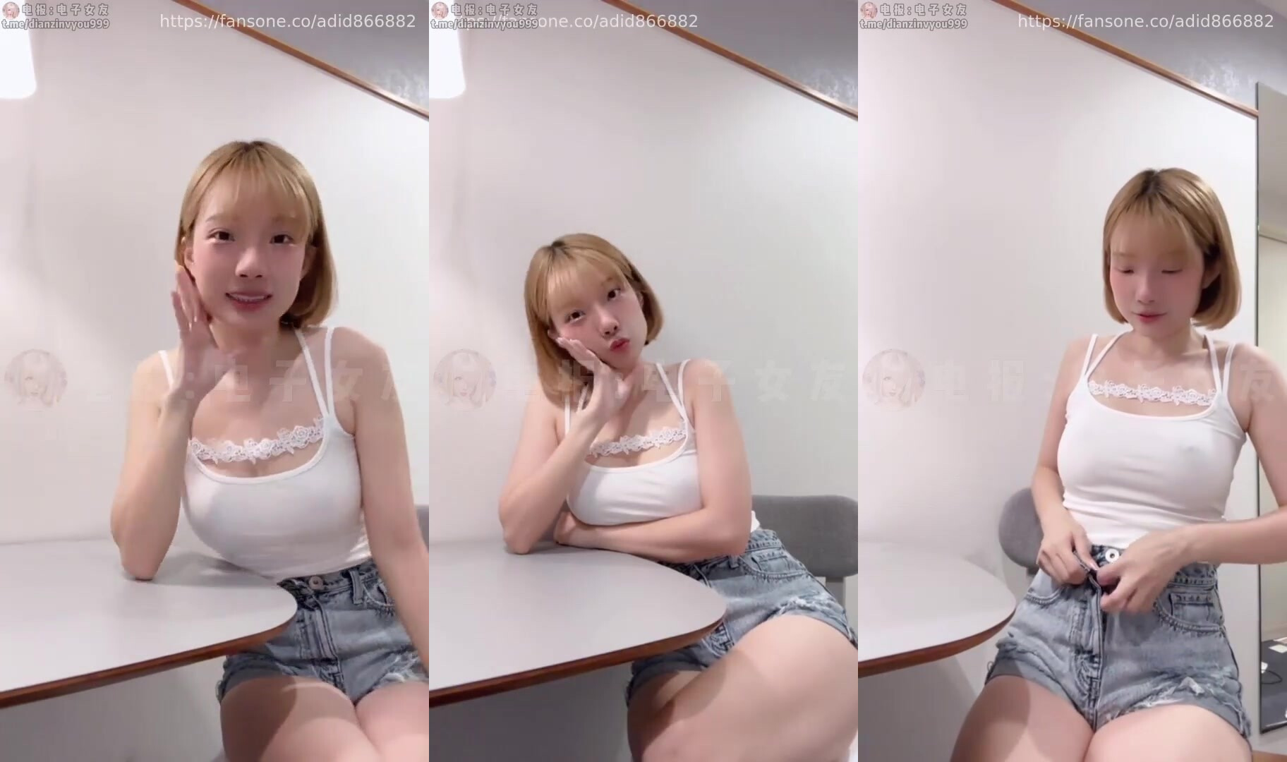 Fansone魅魔短髮反差女神【Zhen禎】最新訂閱，自慰露臉性愛，吃肉棒的樣子特別銷魂(35V) (4)