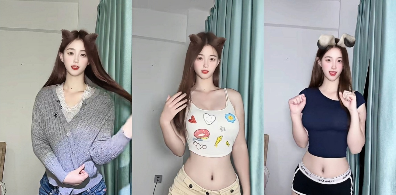 快手網紅 小染好睏困 騷舞影片洩漏 梨形身材前凸後翹 各種發騷扭動 反差感十足！