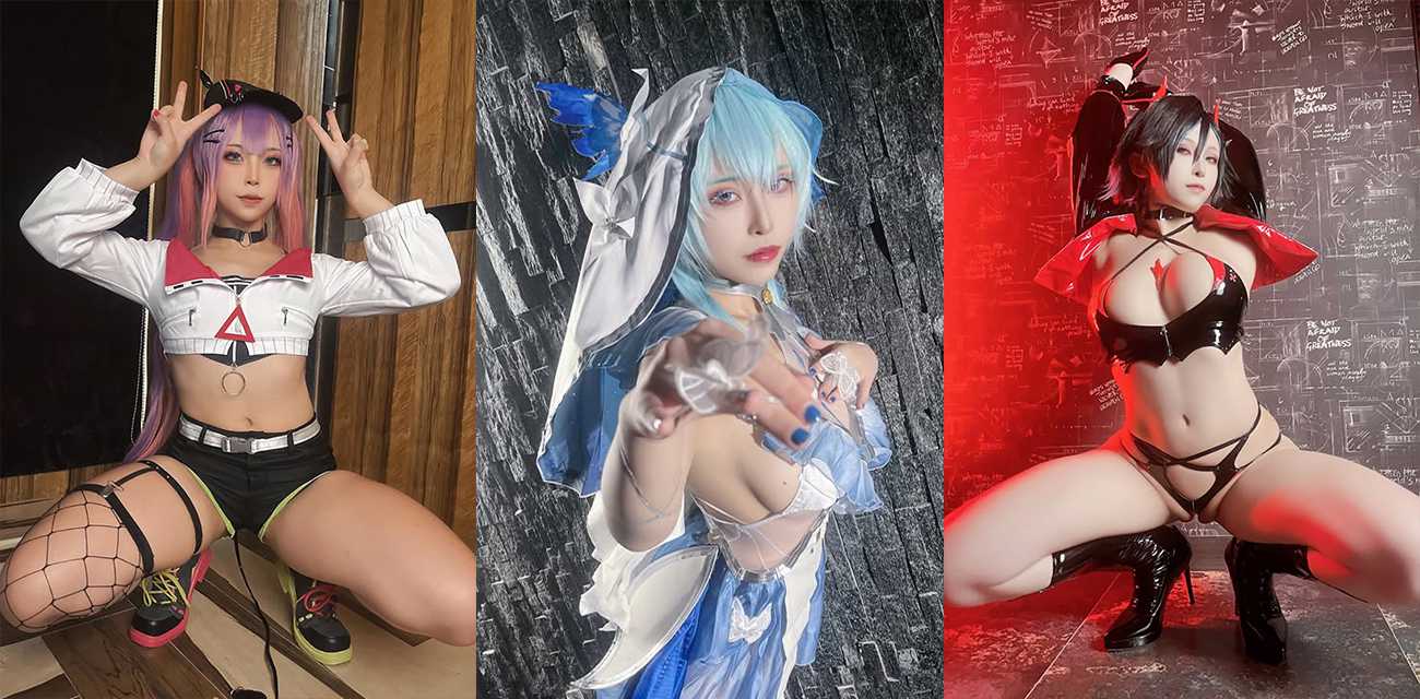 臺灣福利姬 浵卡 最新淫作 極品少女COS豐川祥子 黑絲玉足狂擼肉棒 蜜穴與飛機杯輪番榨精！