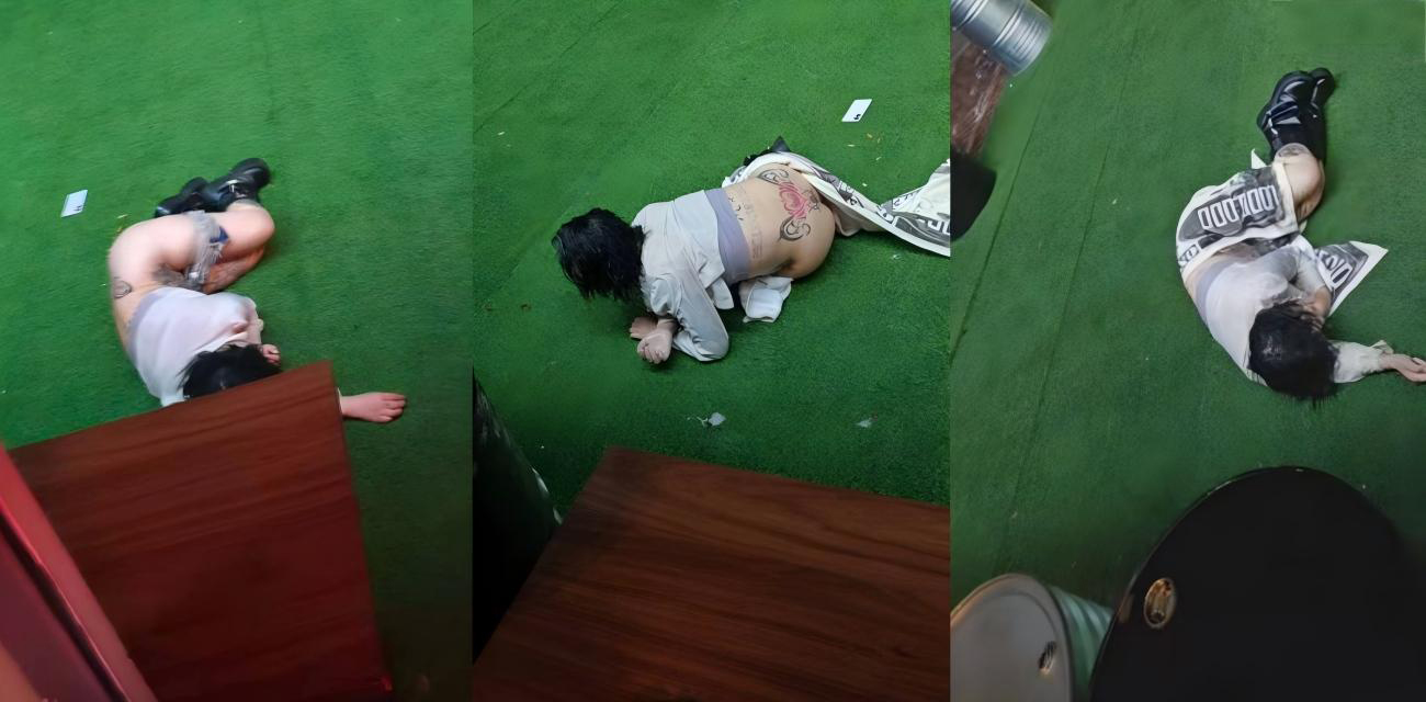 天津浩南酒吧精神小妹被撿屍輪姦！全身衣衫不整扔街上 口腔騷穴精液四濺 慘不忍睹！