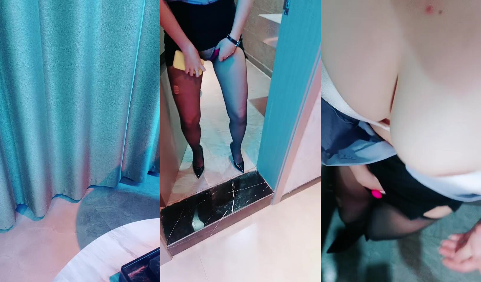 劇情演繹：勾搭極品大奶騷貨，對白精彩刺激，逐步攻略主動吃雞吞掉，後入無套猛操！