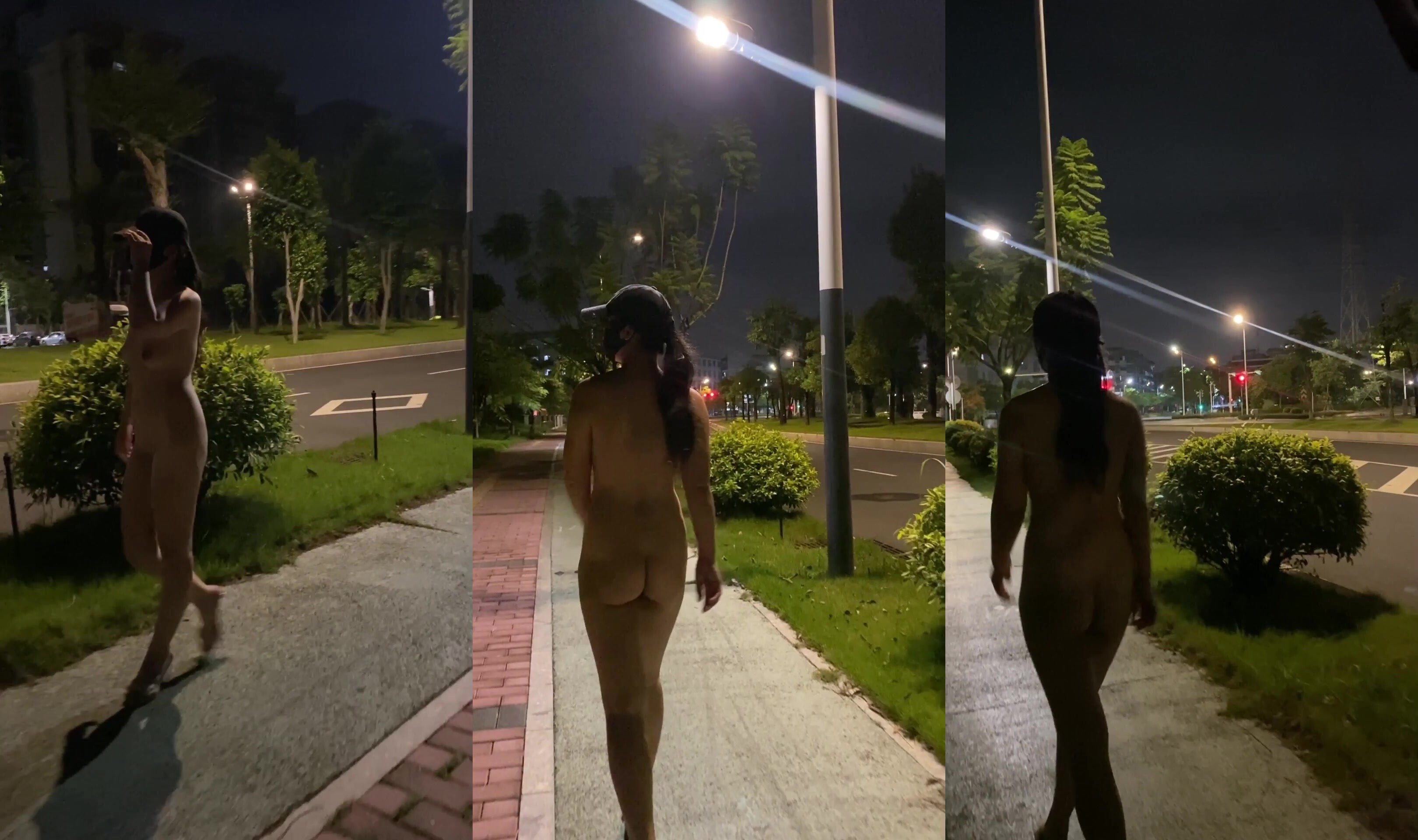 【瓜子姐姐】最新人氣很高的露出大神全裸到處瞎逛，路人看到震驚了，景區，街頭，從白天到黑夜，好刺激 (2)