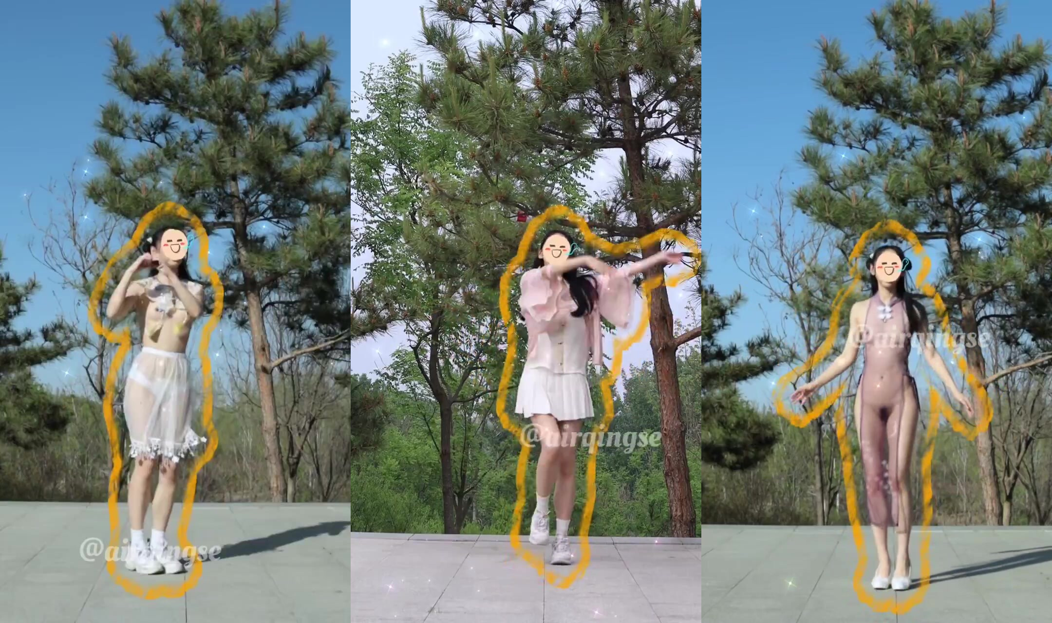 推特【天青色-airqingse】北京夫妻，露出大神，各種公共場所的人前露出，還有交換群P