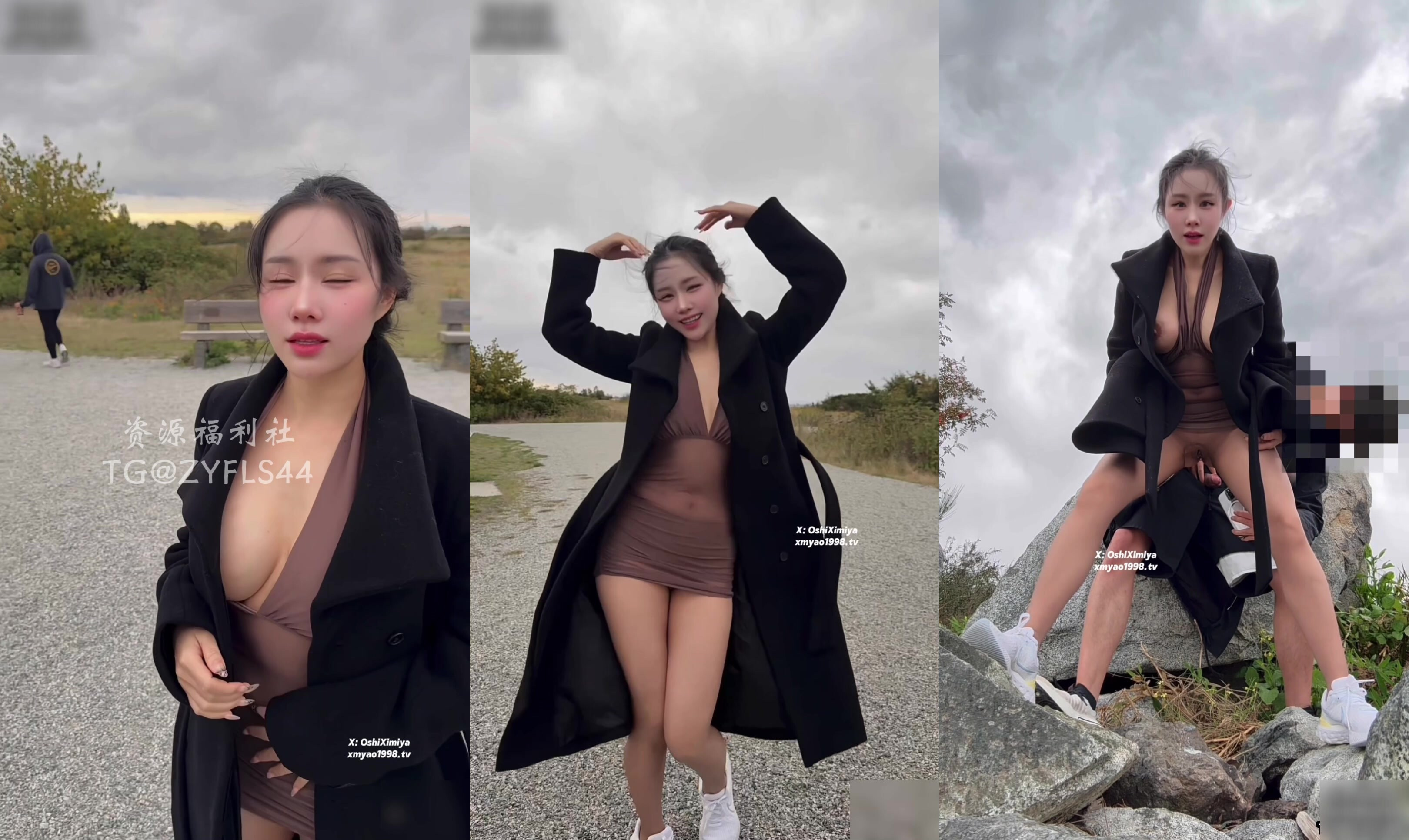 【汐夢瑤】雨天小故事雨天戶外人前露出做愛