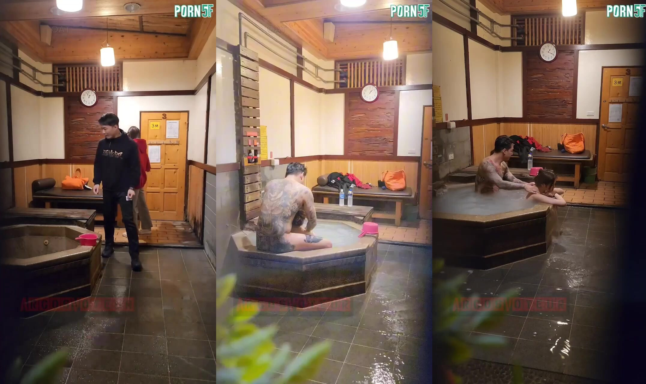 大神潛入高檔洗浴中心情侶套間偷窺紋身哥幫極品少婦摳鮑魚洗BB順帶打一炮