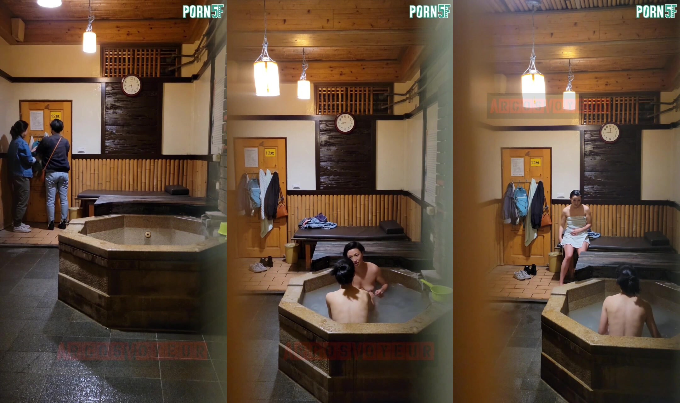 大神潛入高檔洗浴中心情侶套間偷窺一對大奶子姐妹花洗澡泡湯身材是相當的火爆