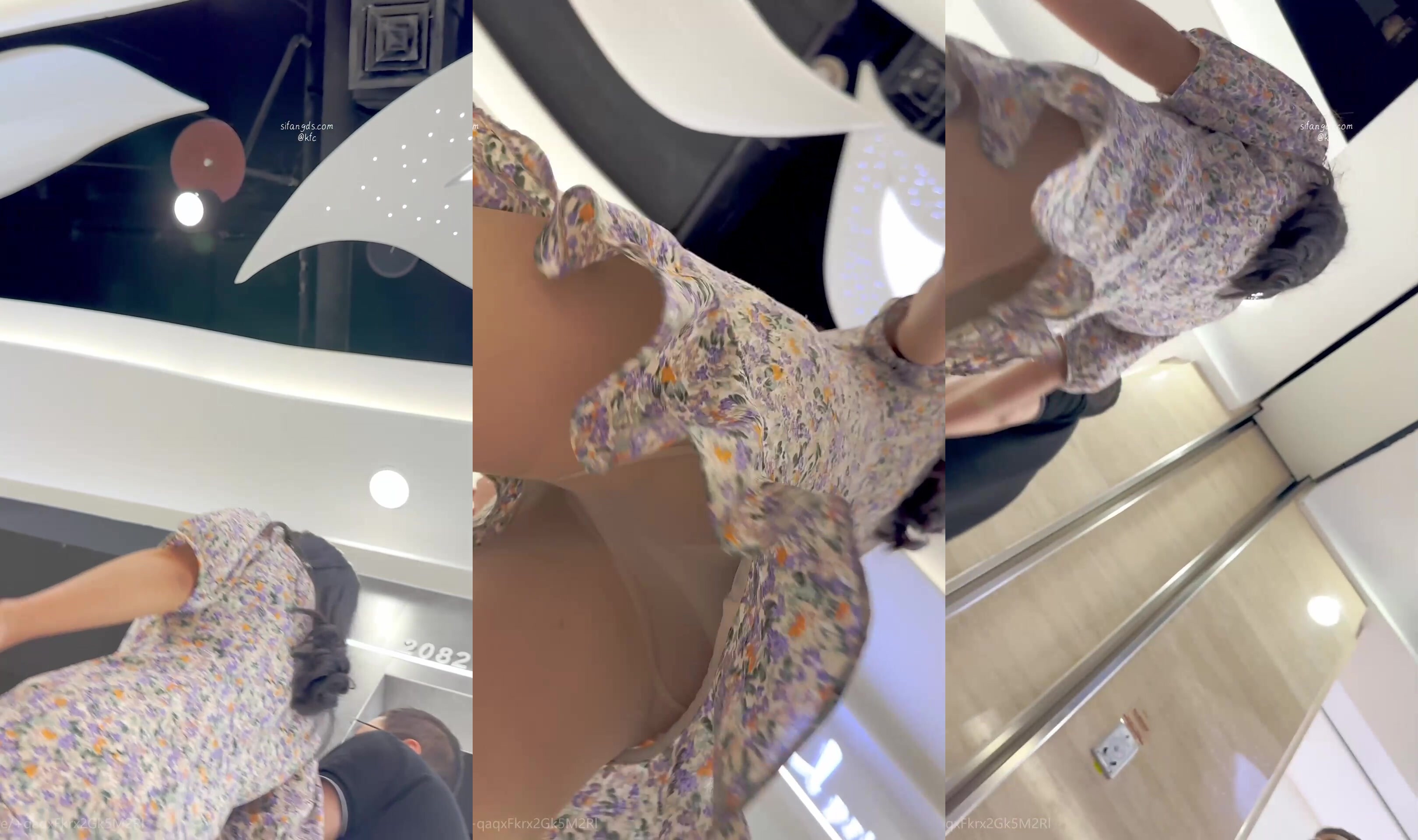 【KFC】長裙少婦帶著老公逛街買首飾。肉色絲襪騷窄內前後CD