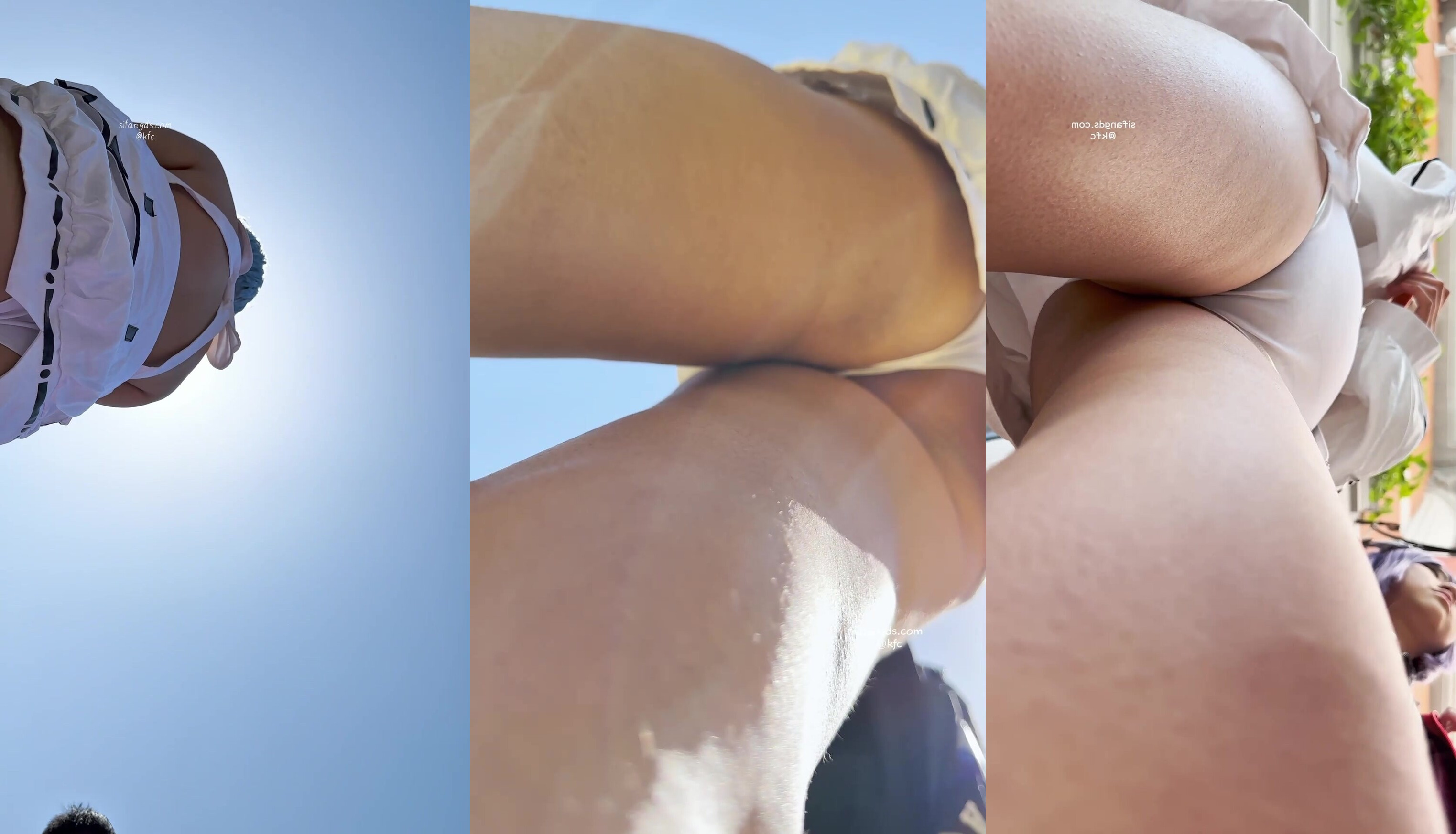 【 KFC-1161 】喜歡暴露的學生妹和男友逛街·泳裝被屁股夾成了騷丁