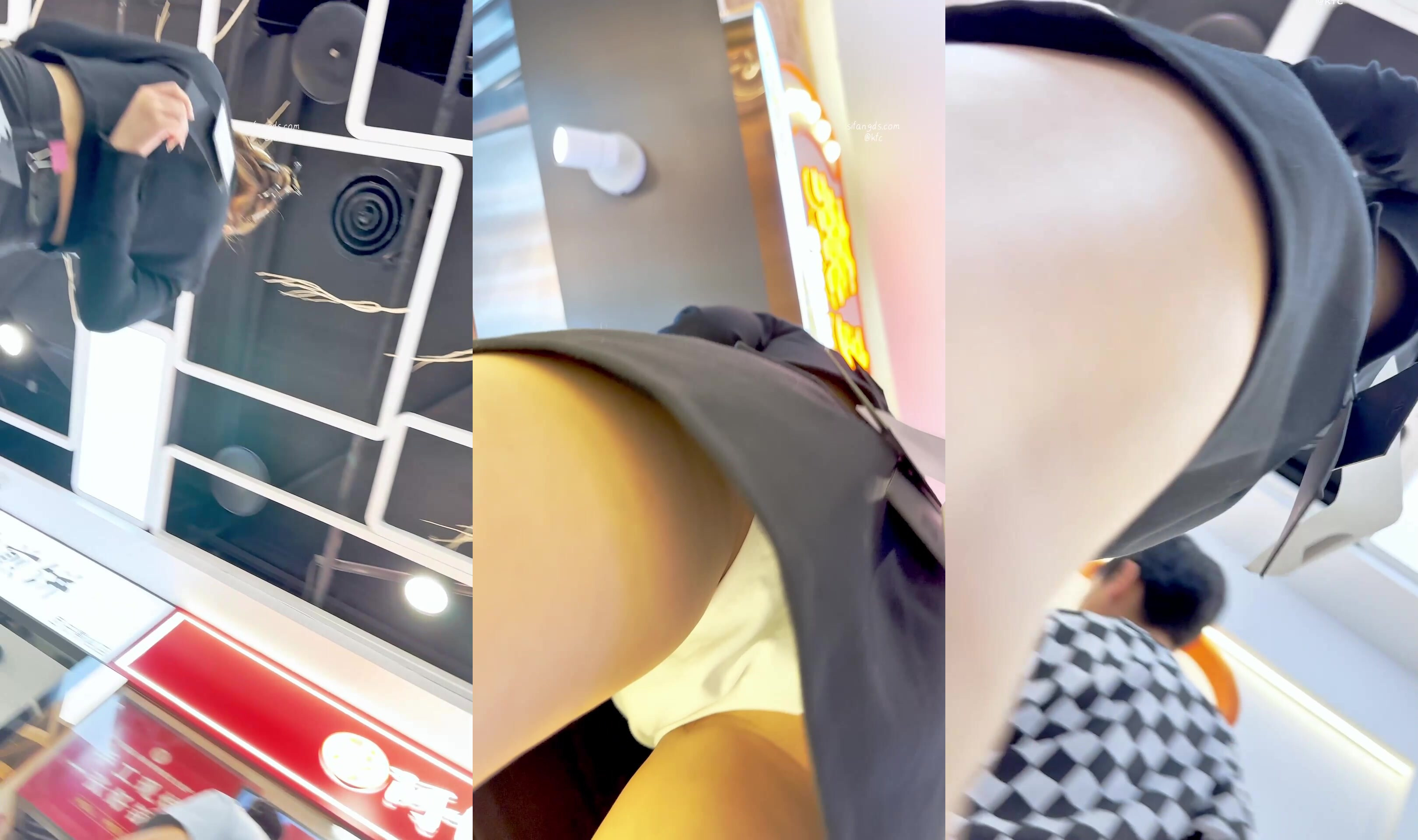 【 KFC-1154 】服裝店店員持續CD第二部。中午吃飯的時候穿了白內