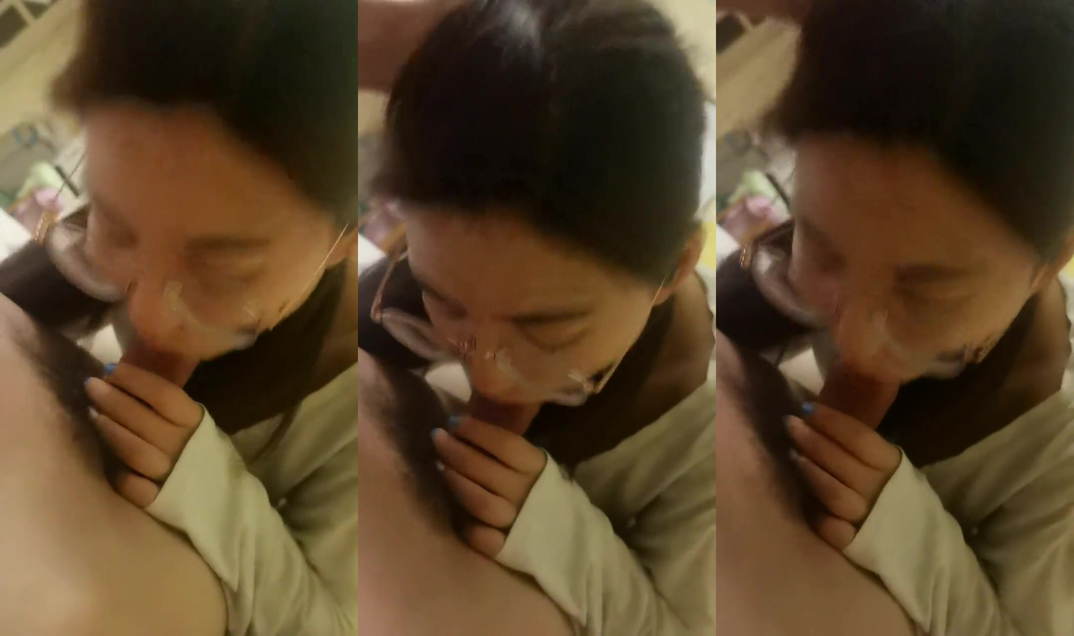 【極品反差婊】高顏值清純眼鏡小騷妹，瘋狂吞食大雞巴，口交技術一流，最後激情扣包，精液在口腔內轉動！