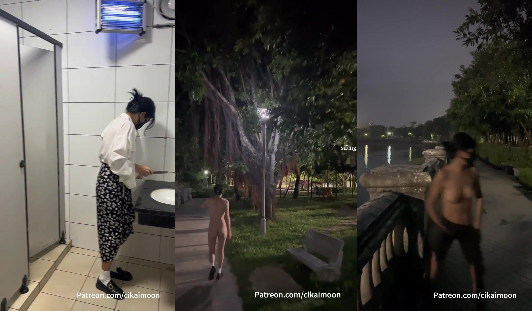【cikaimoon】天花板露出狂人御姐最新作品完整版時長，人前全裸協閨蜜鄉間城市各種露出 (1)