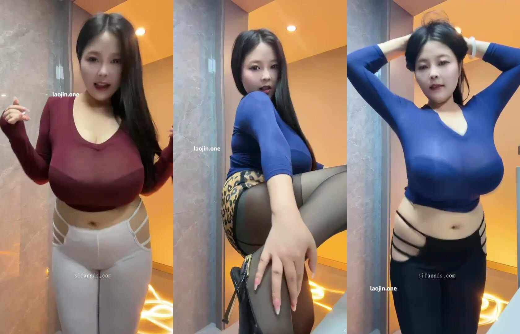 【善良飽飽】快手福利陝西25歲小少婦巨乳風騷御姐奶子真大，小逼很粉，特寫私處流粘液 (2)