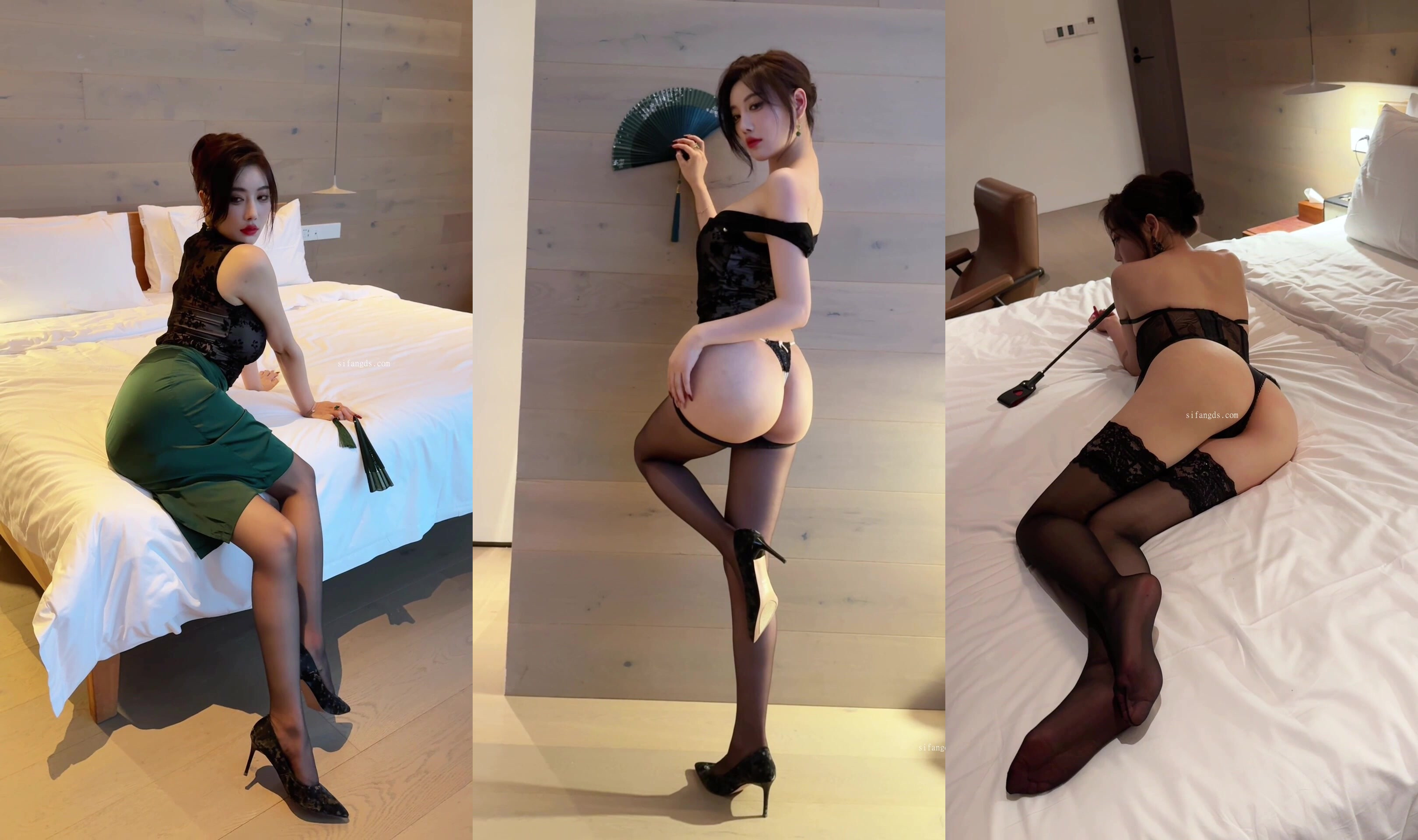 【楊晨晨】秀人網人氣女神氣質大美女，性感誘人情趣，騷丁蜜桃臀，旗袍美景相得益彰！