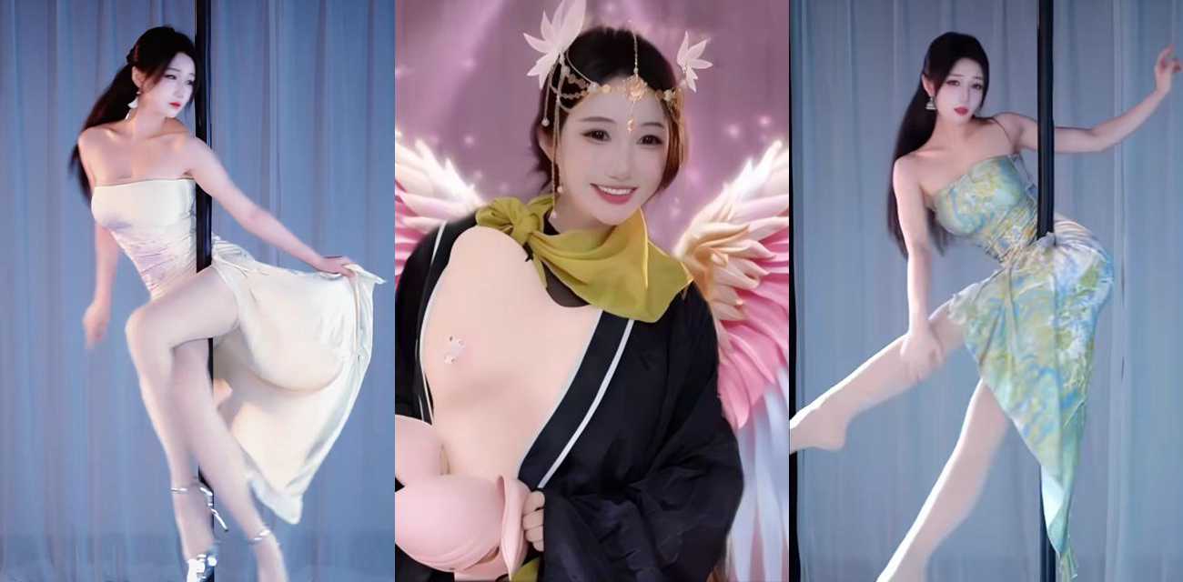 抖音360w粉擦邊網紅 壞空空 直播Cos豬八戒袒胸露乳火爆全網 火辣身材曲線臀腰比堪稱完美