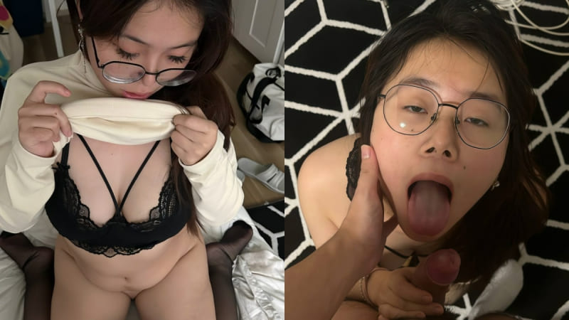 十個眼鏡九個騷顏值普通的女孩被老司機調教成了母狗性愛足交各種玩操