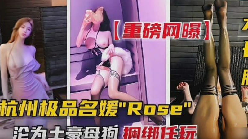 杭州極品名媛-淪落成土豪的母狗捆綁任玩