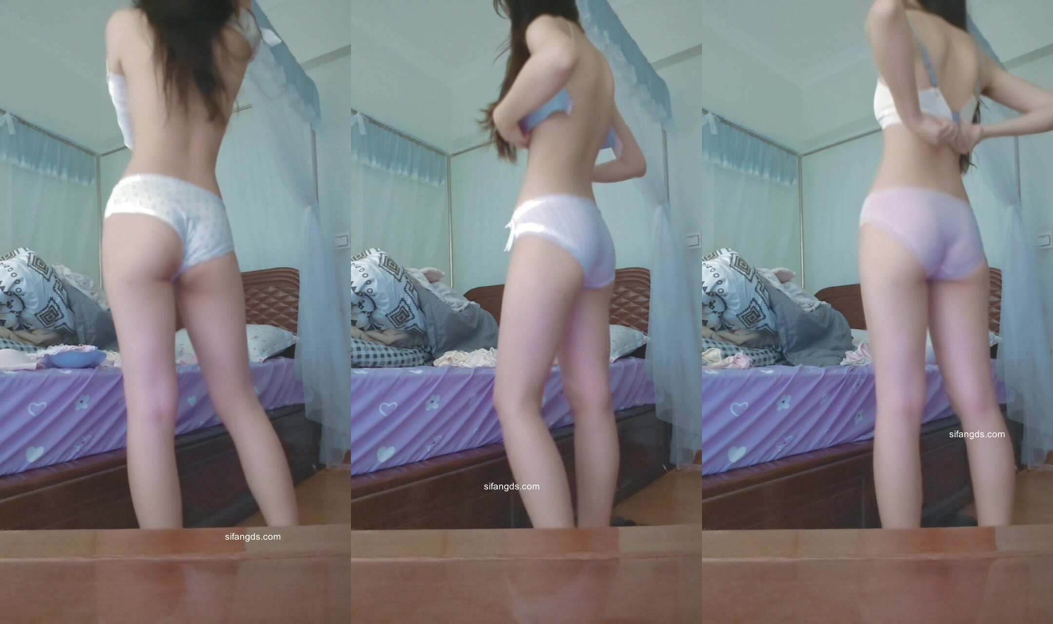 合租房女室友偷拍兩個身材不錯的閨蜜日常更衣洗澡逼毛非常性感很有擼點 (1)