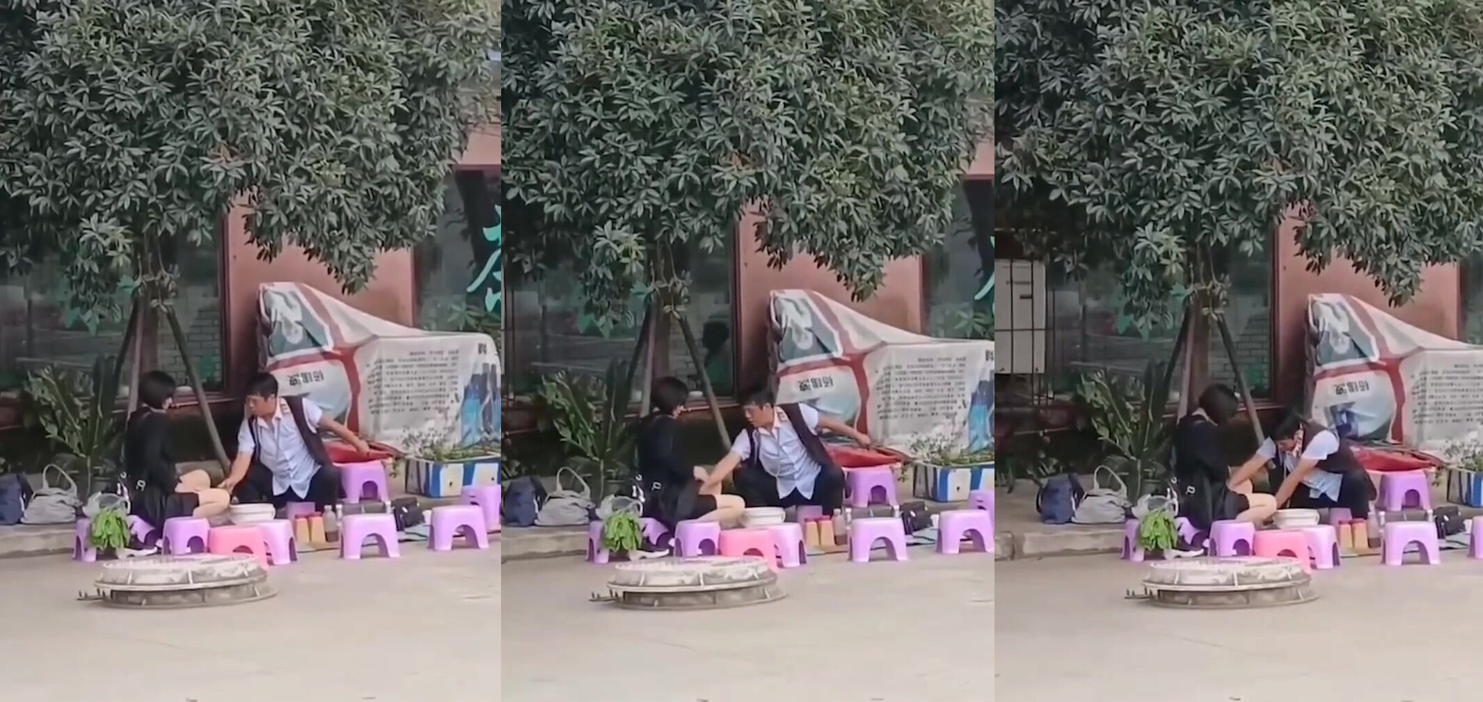 笑掉大牙路邊偷拍算命大師哄騙貌似高知白領姐姐的小仙女如此智障被大師揉奶扣穴發功祈福