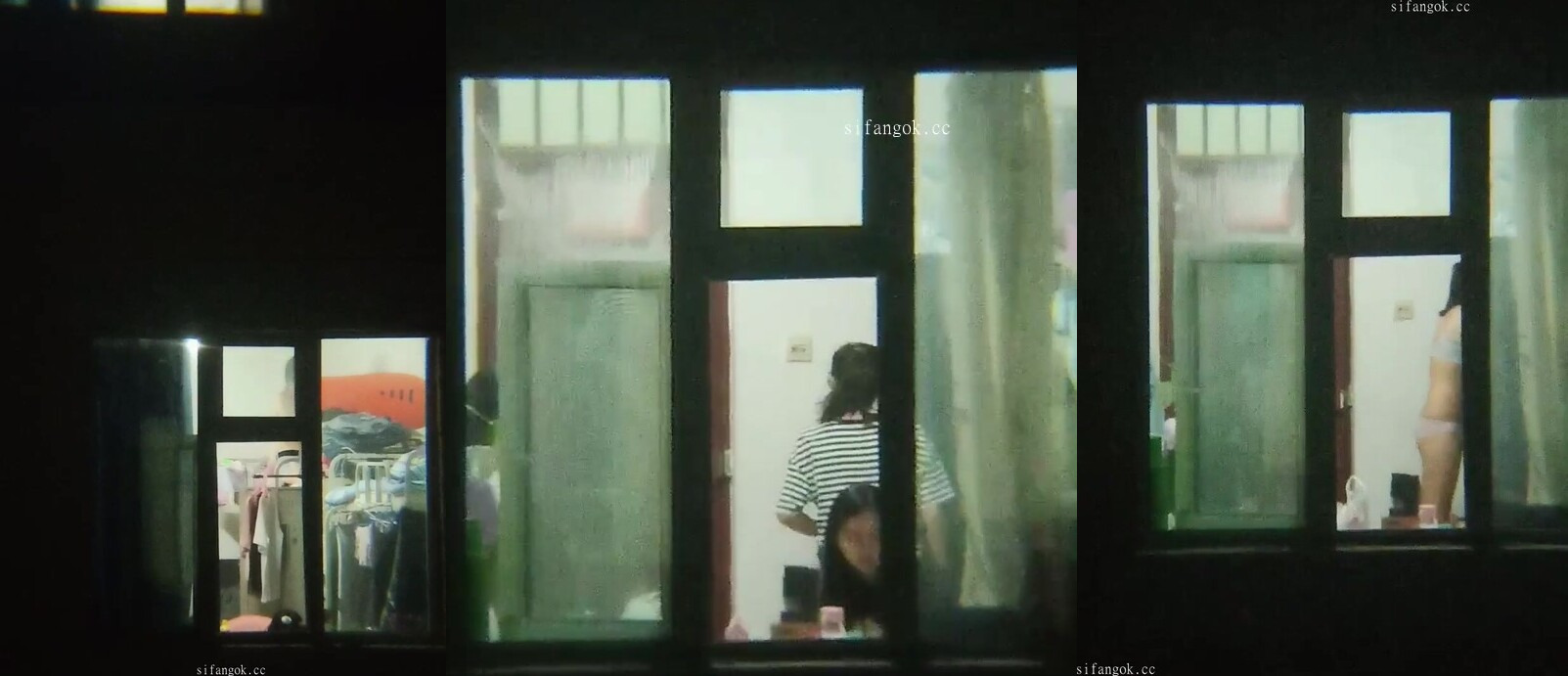 某高校屌絲牛人窗外偷拍對面樓女生宿舍 日常生活學妹換衣服偶然有驚喜(6) (1)