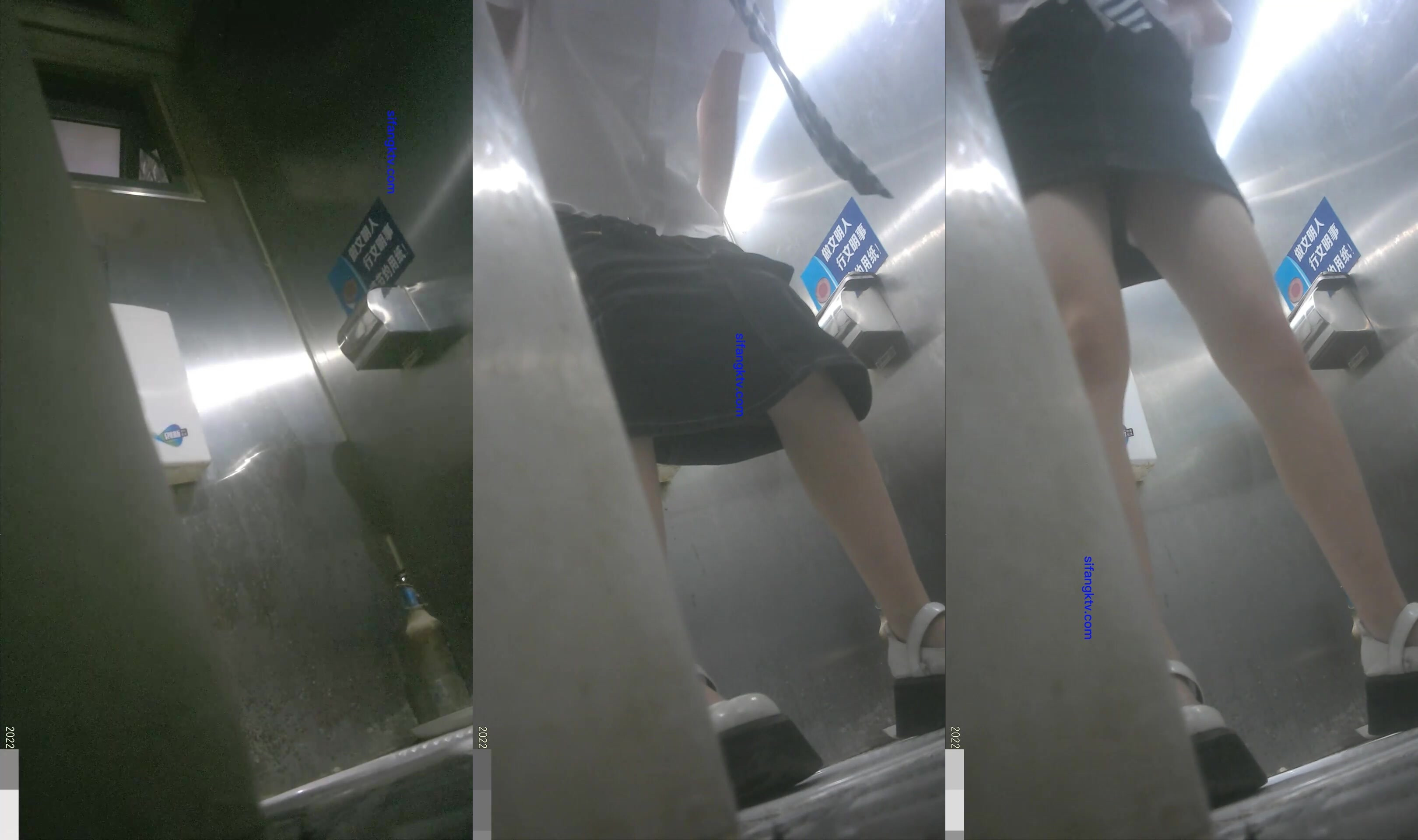 【精品廁拍】黑短裙領帶