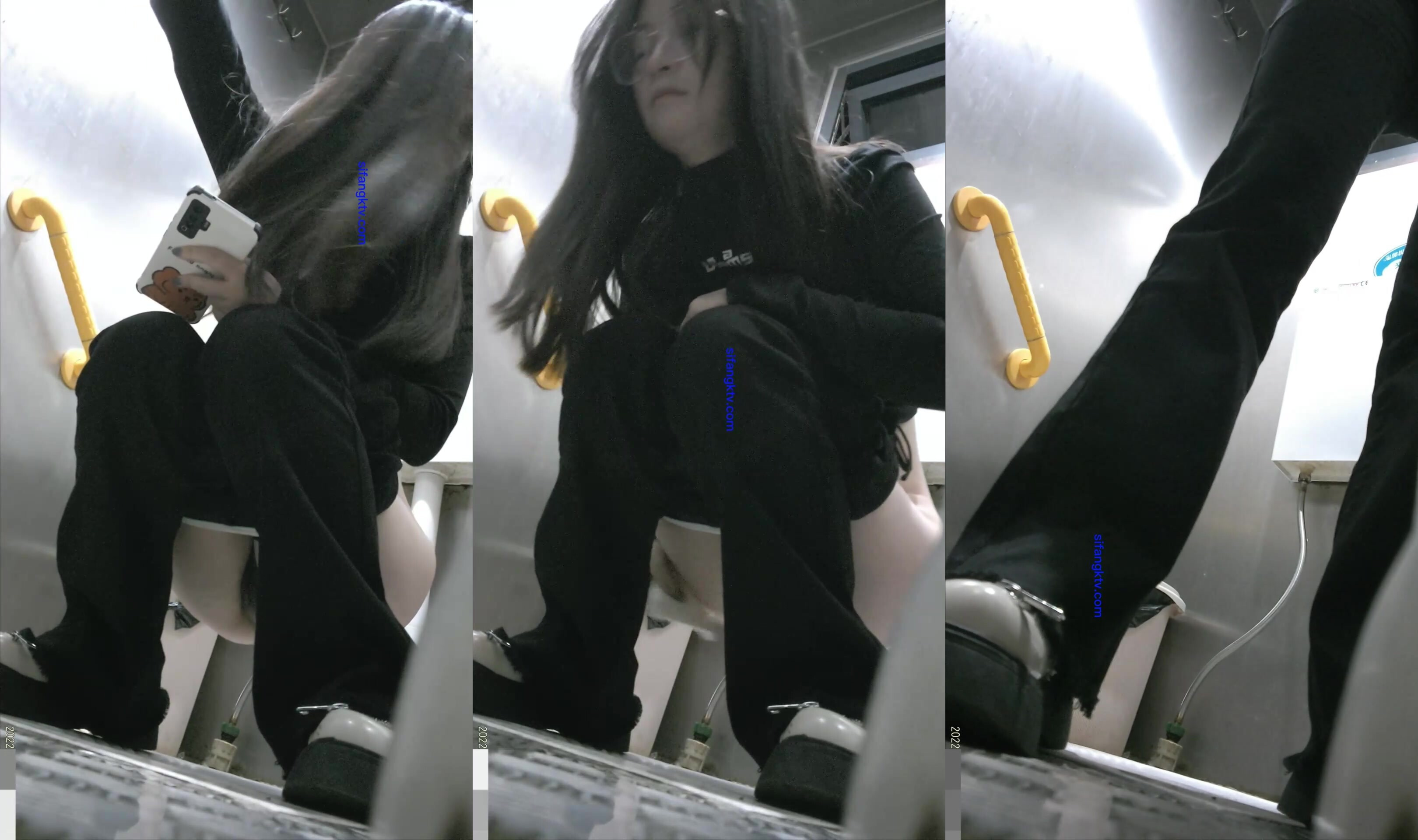 【精品廁拍】黑褲子眼鏡妹