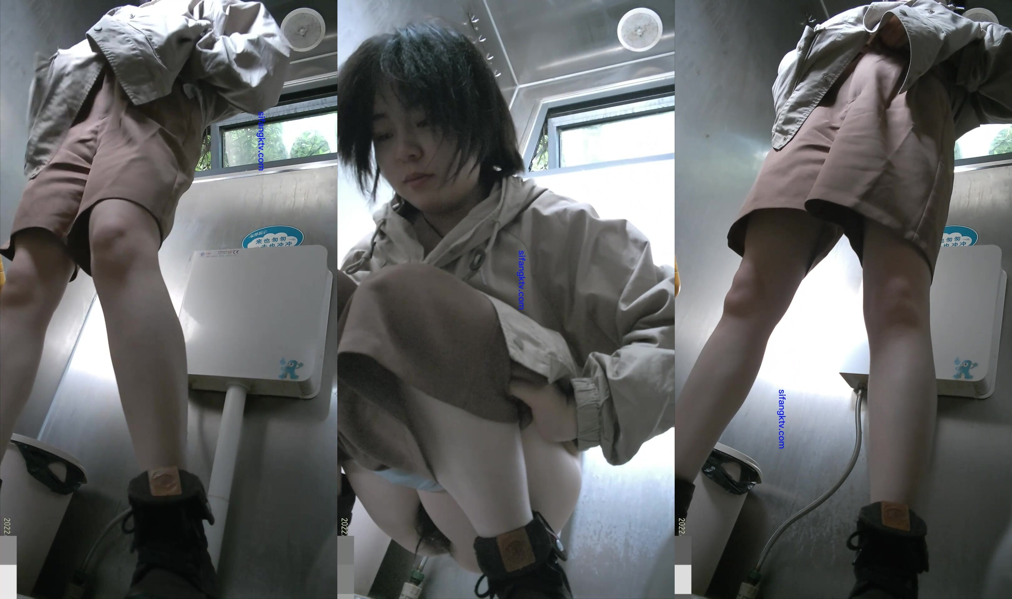 【精品廁拍】短髮