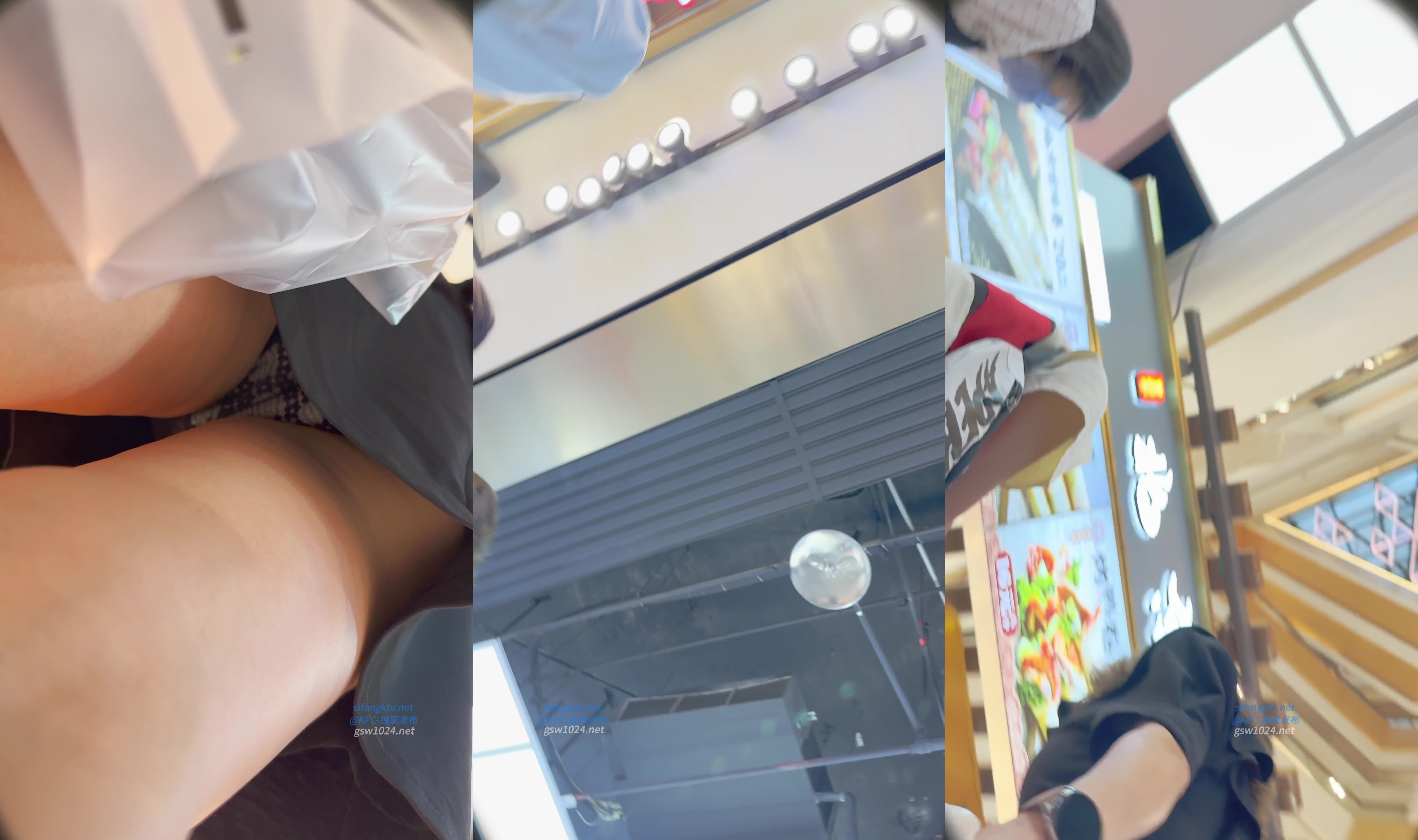 【 KFC-434 】長裙靚女獨自逛街。黑色半透明內內隱約露