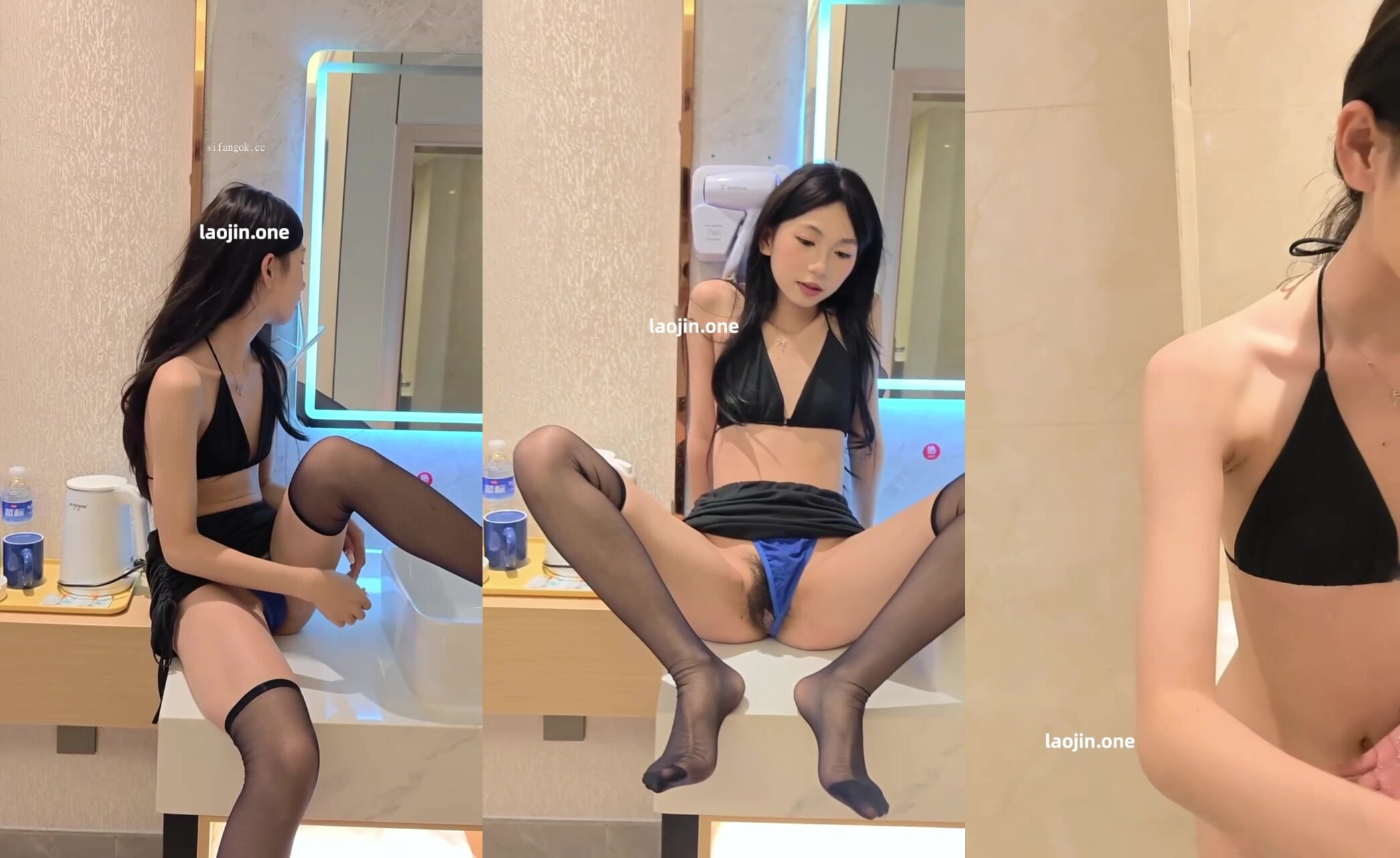 【綠狗私攝】推特大神收費群，高顏值女神約拍，20歲在校女大學生，浴室黑絲花灑衝逼，香豔誘人 (1)