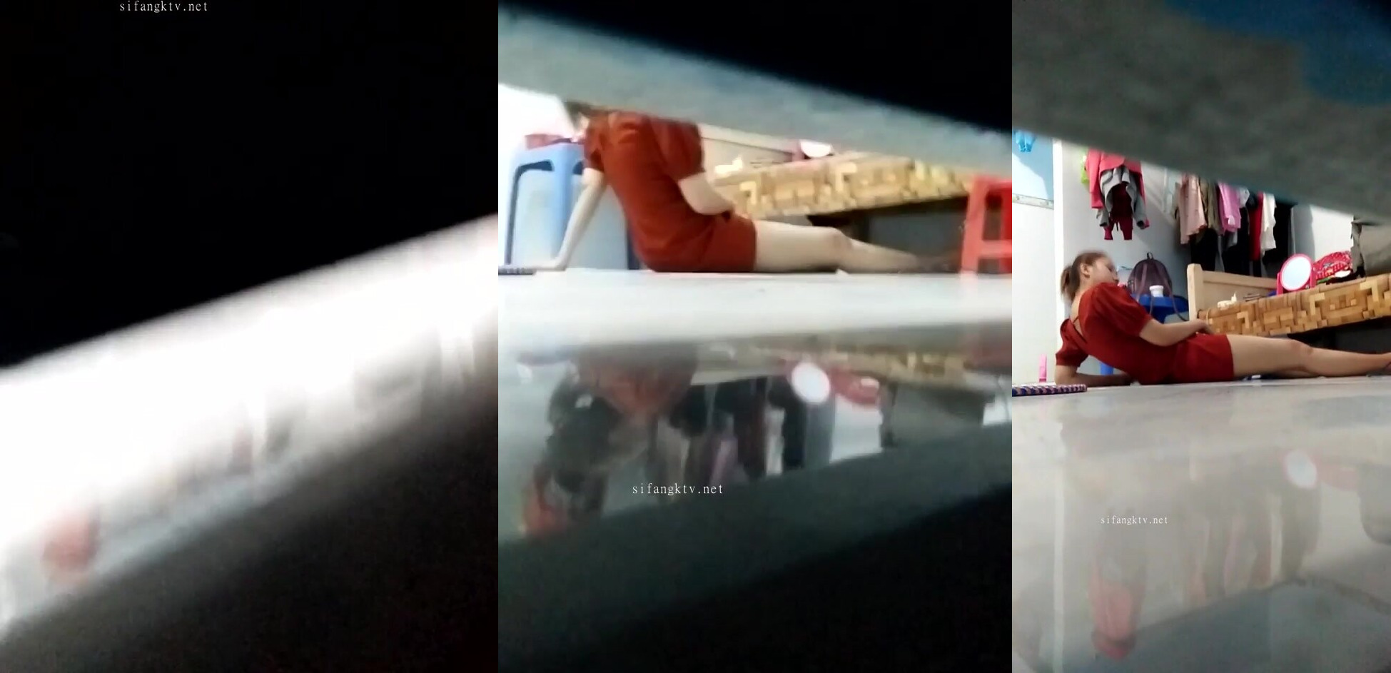 發現美女自慰，偷拍一下，好像被發現了。。。