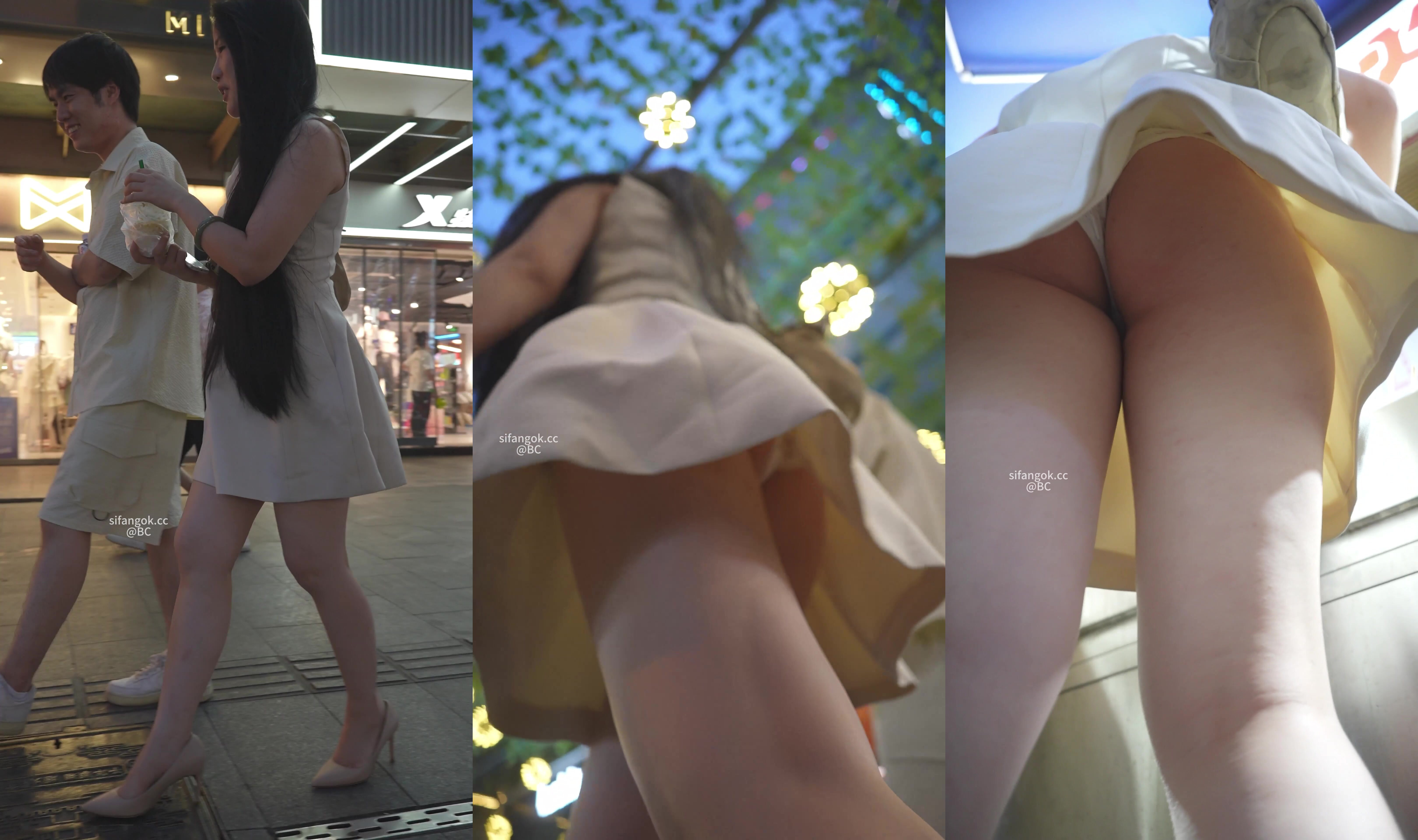 大神步行街一路跟蹤抄底多位美女一起探尋她們的裙底風光 (2)