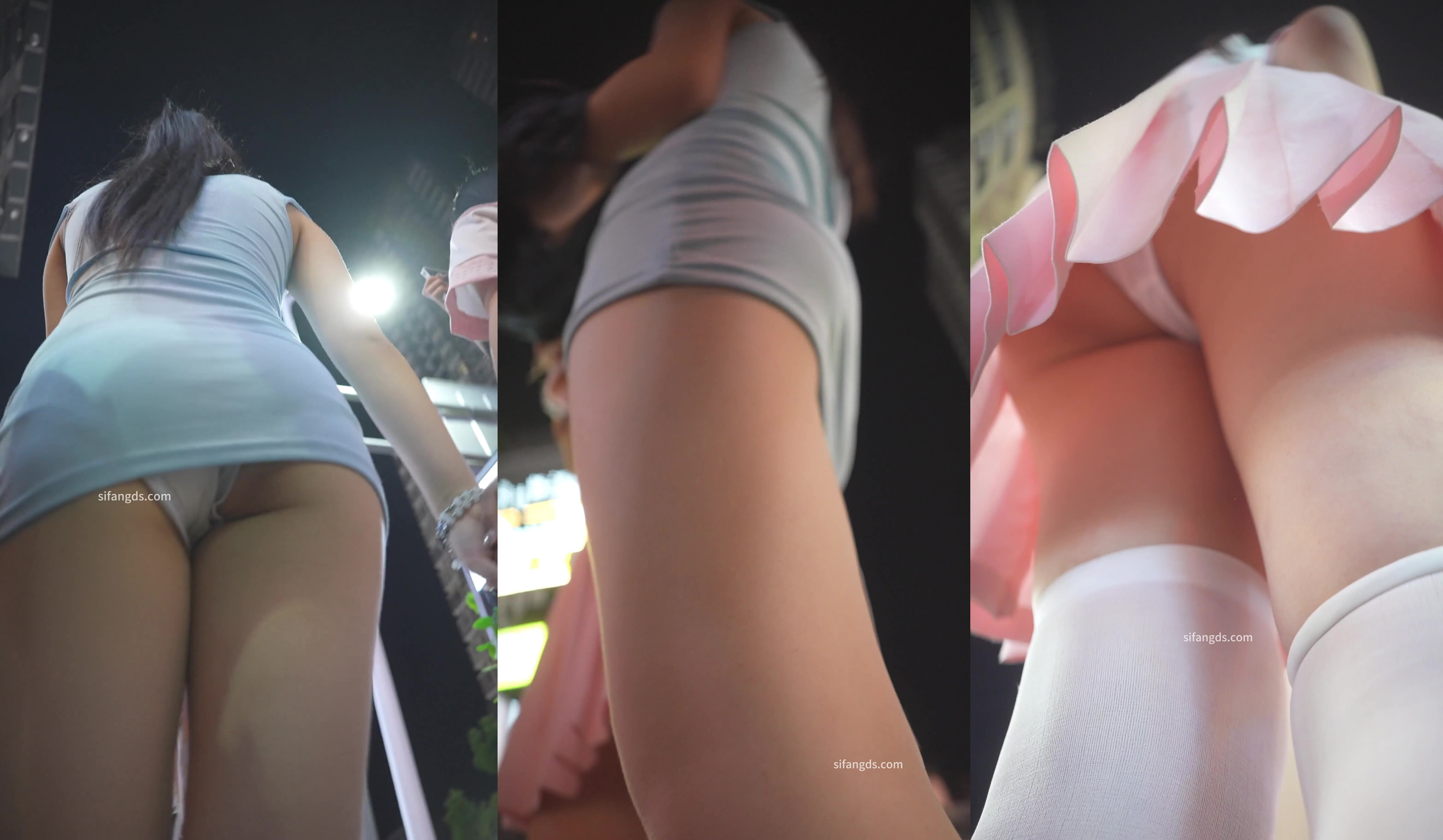 大神步行街一路跟蹤抄底多位美女一起探尋她們的裙底風光 (1)