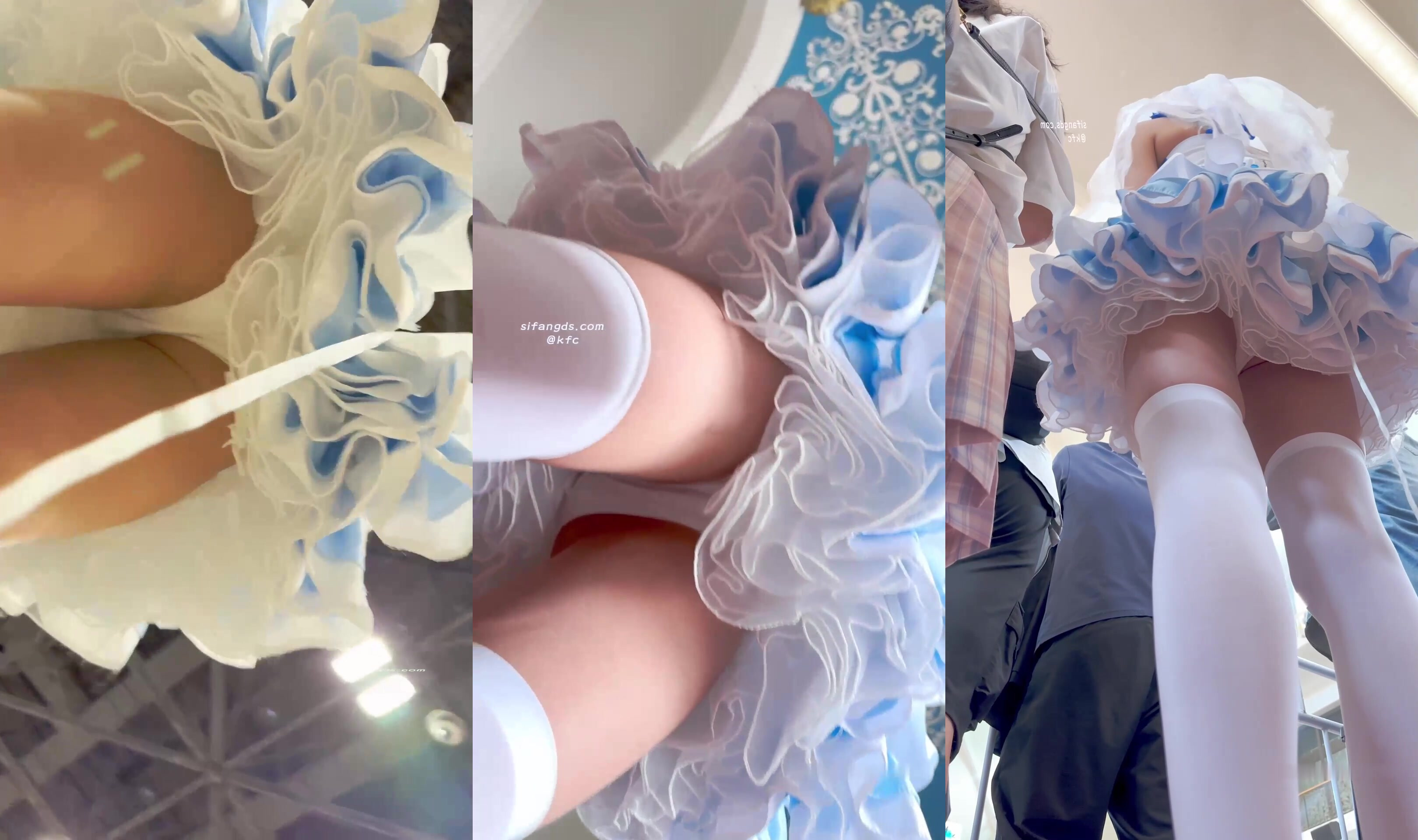 『KFC』街拍抄底大神合集 全是青春靚妹 好看的小姐姐 (8)