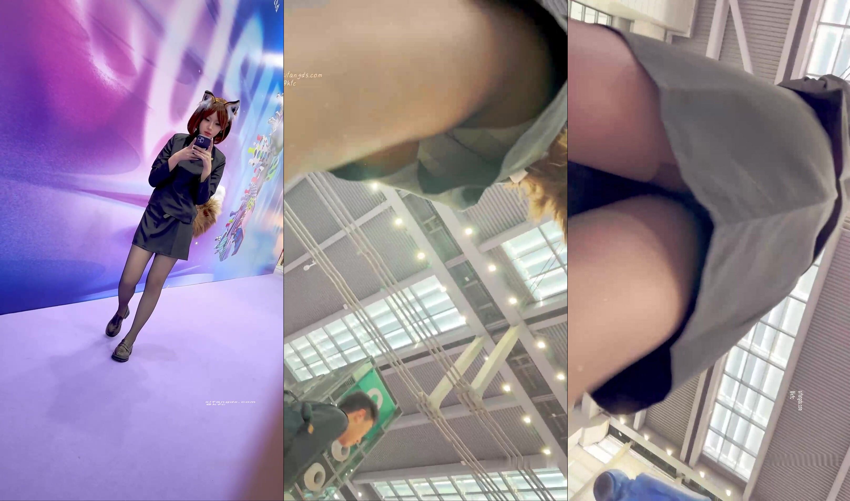 『KFC』街拍抄底大神合集 全是青春靚妹 好看的小姐姐 (19)