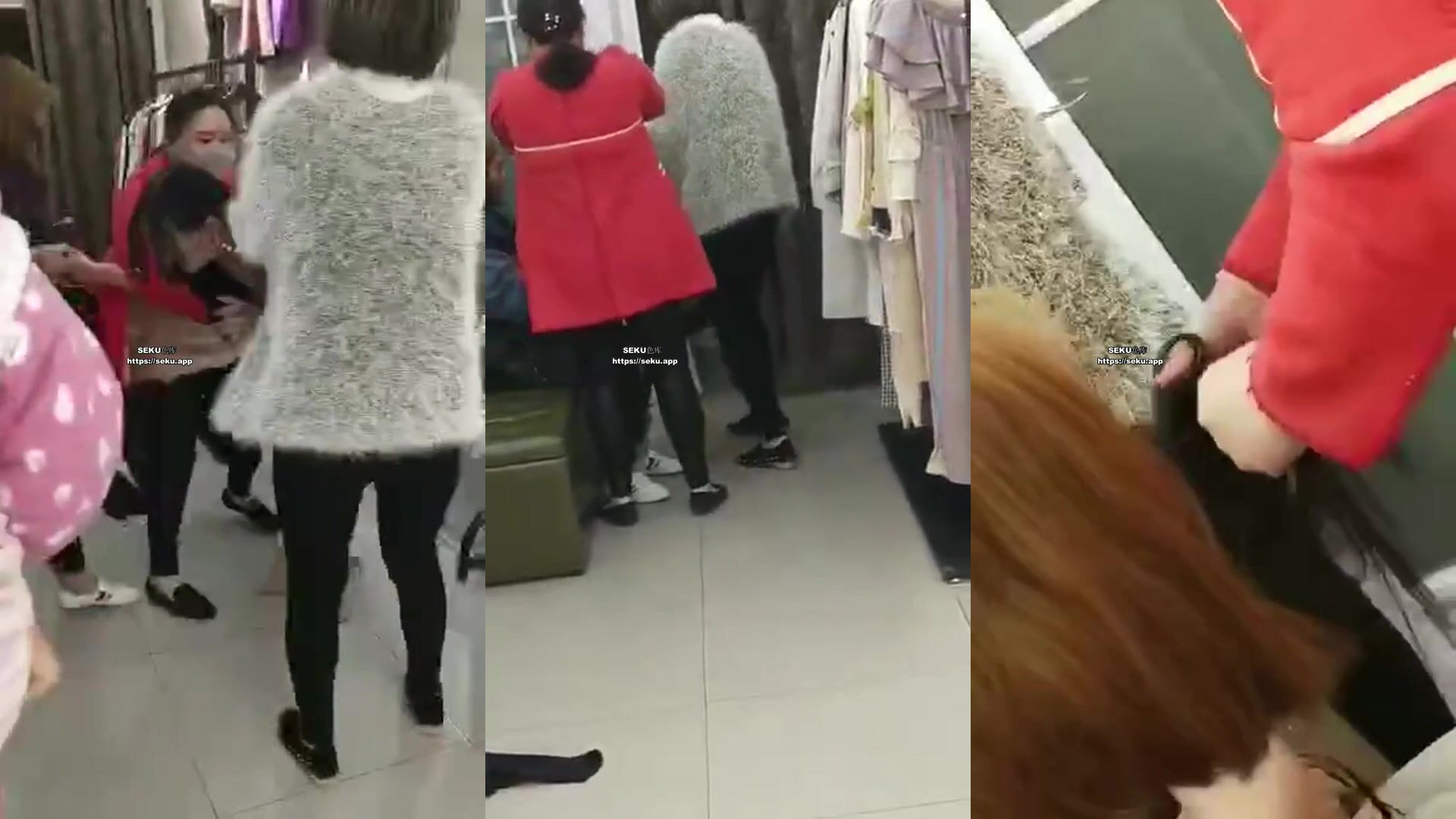 漂亮的服裝店長當小三，被原配帶人剪頭髮，並且扒光衣服遊街！~1