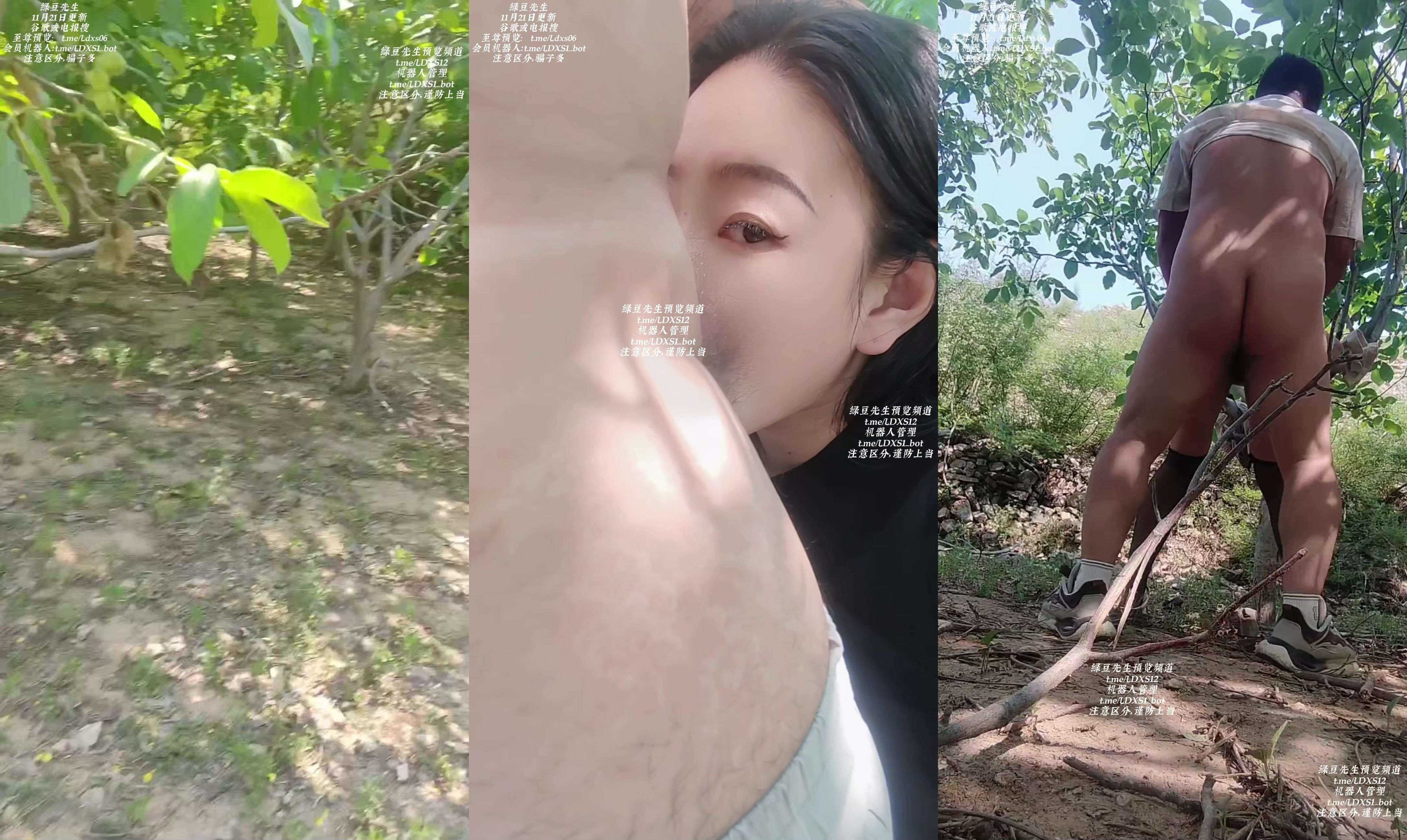 『娍』極品顏值少婦人妻老家的野外偷偷約的同城的大叔，老家小樹林來點刺激的 給我那個男人戴帽子