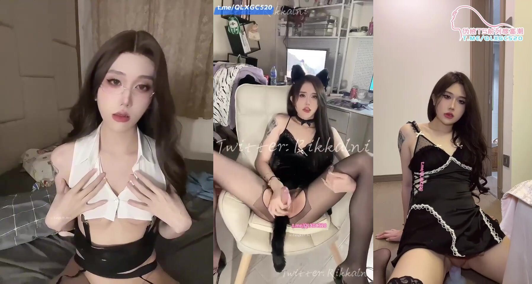 超高顏值TS大美妖【羊咩咩】新大集合！聲音可以有磁性，也可以變御姐，顏值最高TS之一！身材高挑，極品幾乎完美的顏值