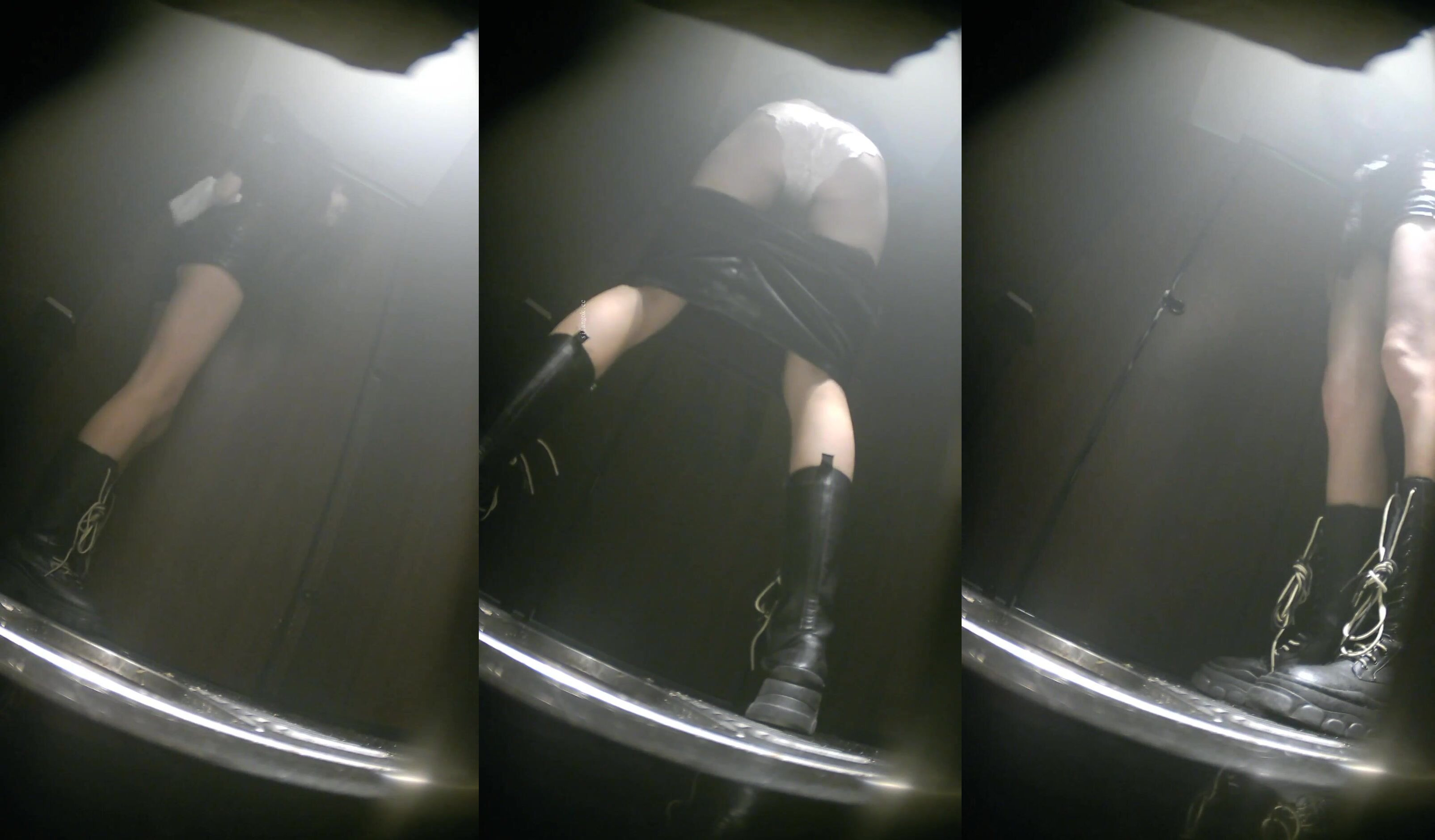 一月最新流出夜總會酒吧綠光系列後拍小姐尿尿奇葩短裙眼鏡騷妹擦完逼再蹲下撒尿 (1)